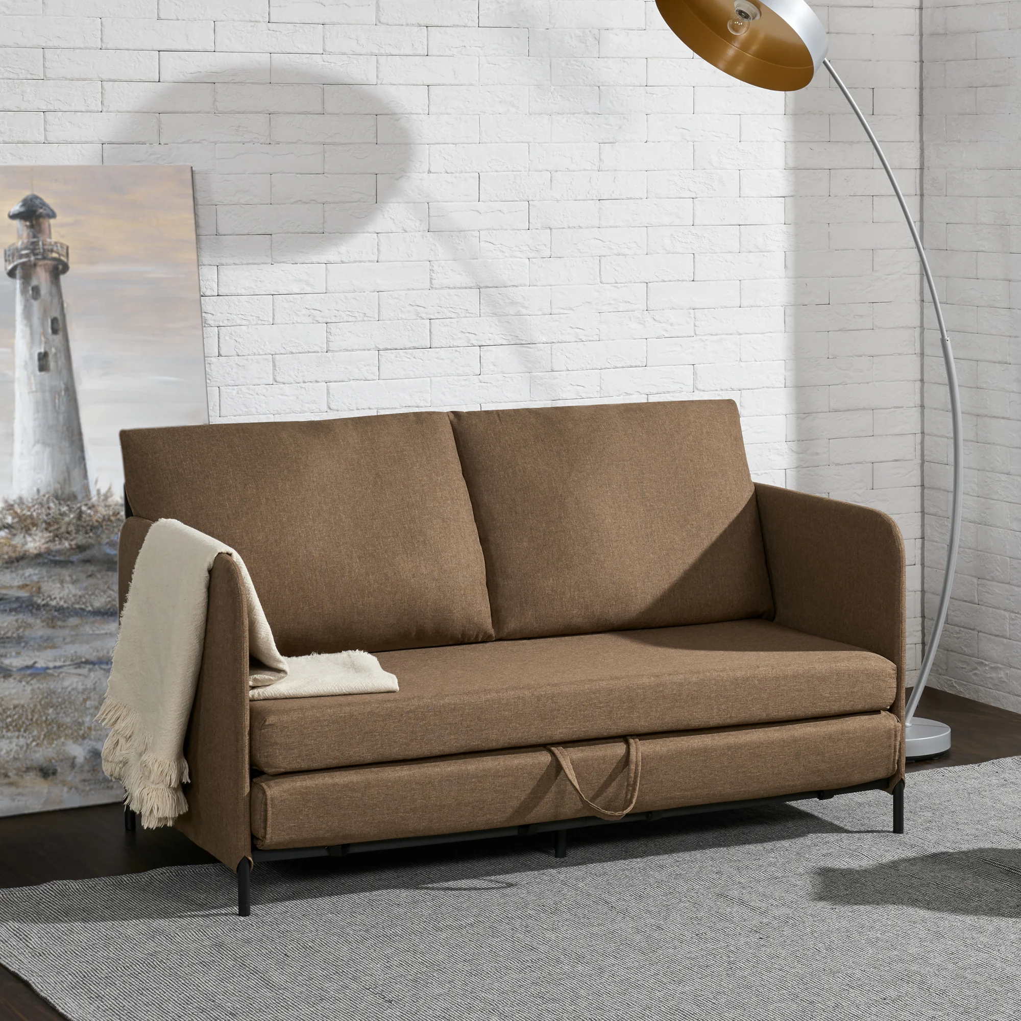 [en.casa] Slaapbank 2-zitsbank 78x125x67 cm - 5 varianten