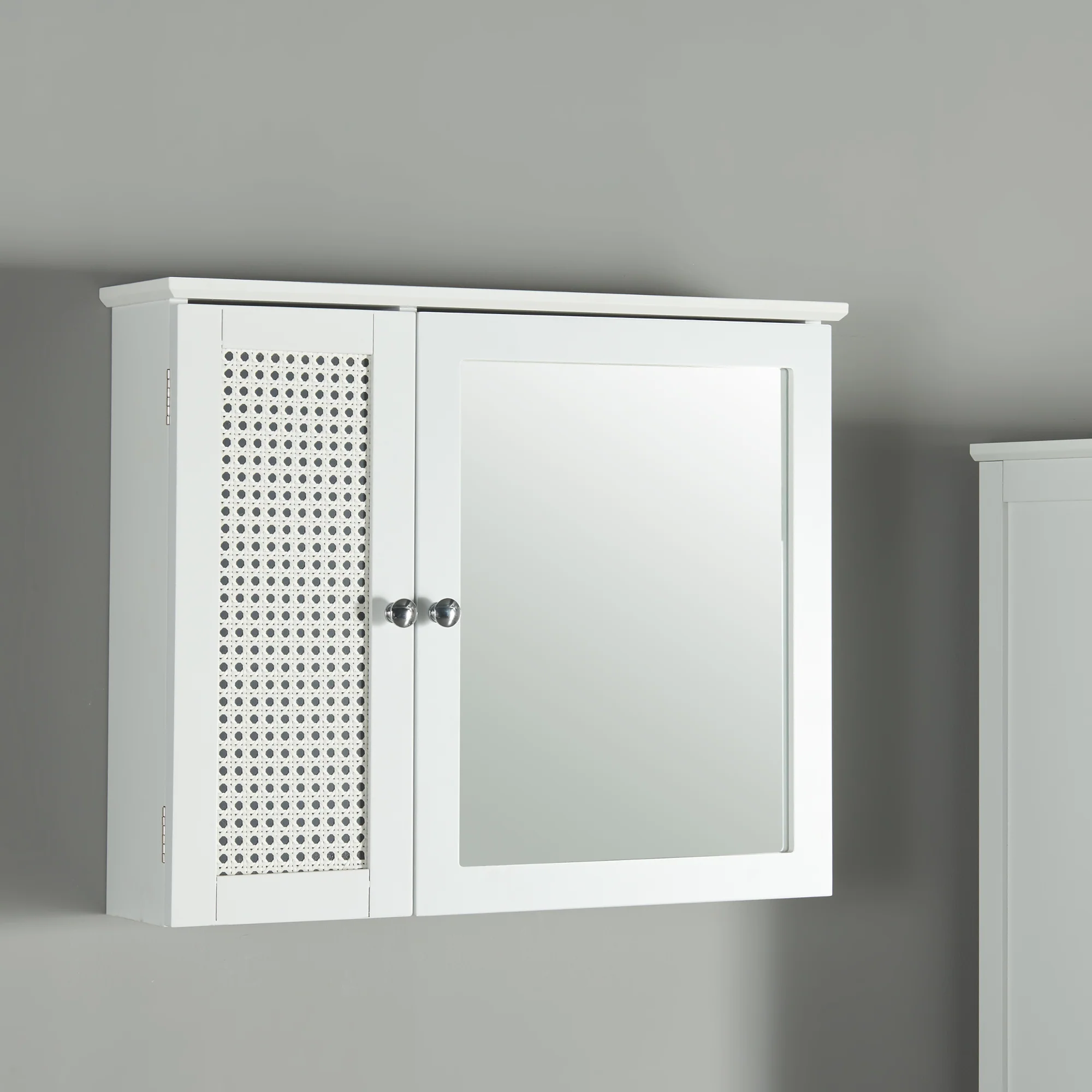 [en.casa] Spiegelkast Karlsøy 50x60x15 cm wit