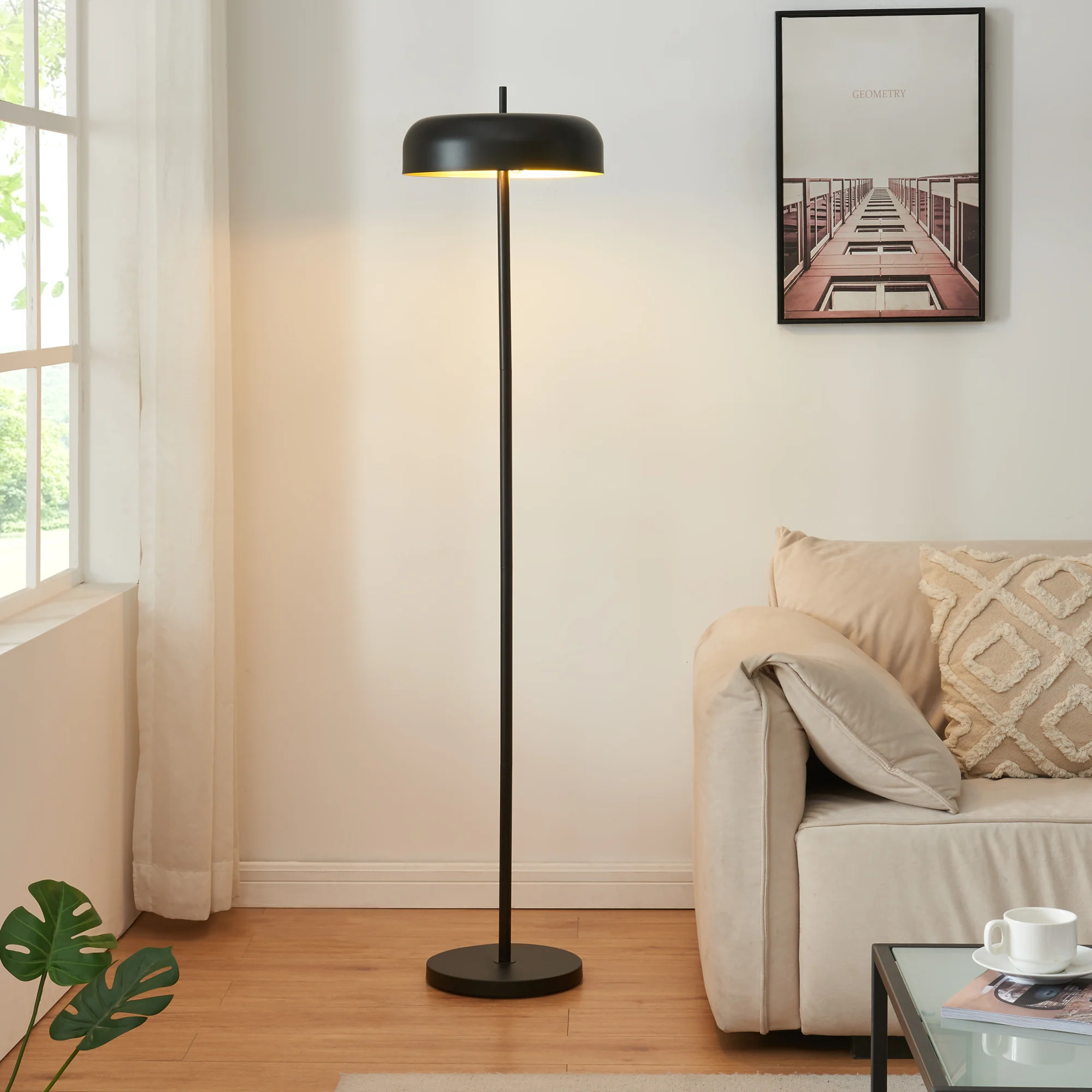 Staande lamp Barton 2xE27 zwart 159 cm lux.pro