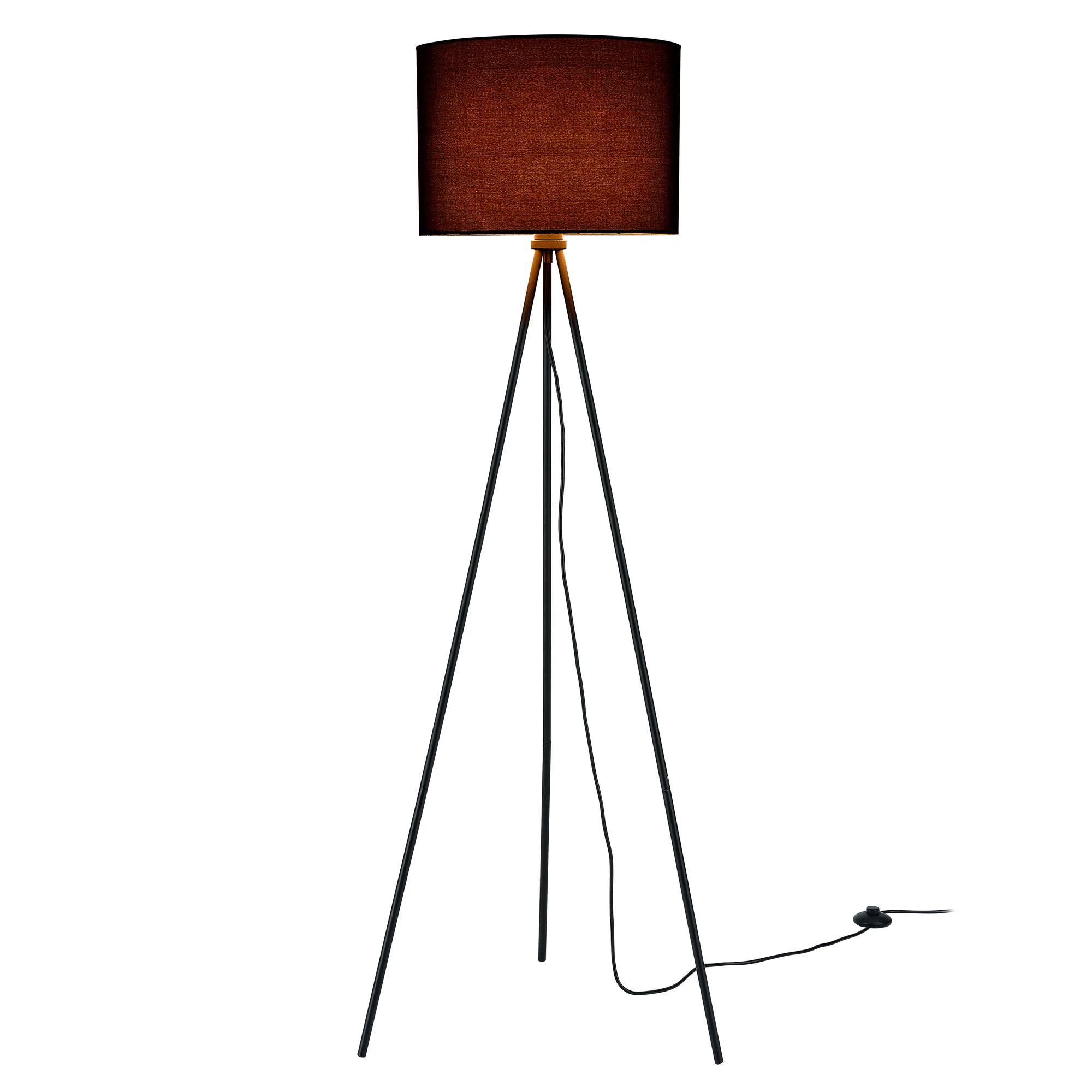 Tripod lamp 150 cm staande lamp vloerlamp E27 zwart