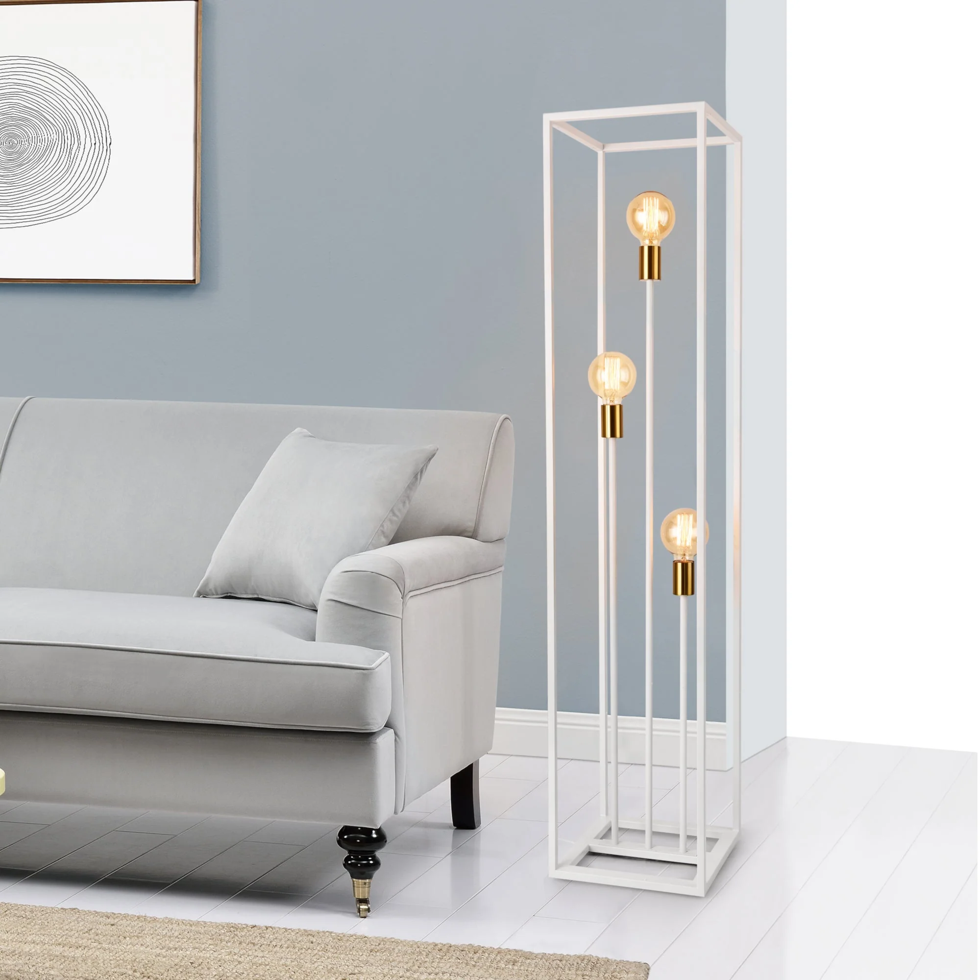 Vloerlamp staande lamp 140x30x30 cm Groningen 3xE27 - verschillende kleuren - Image 4