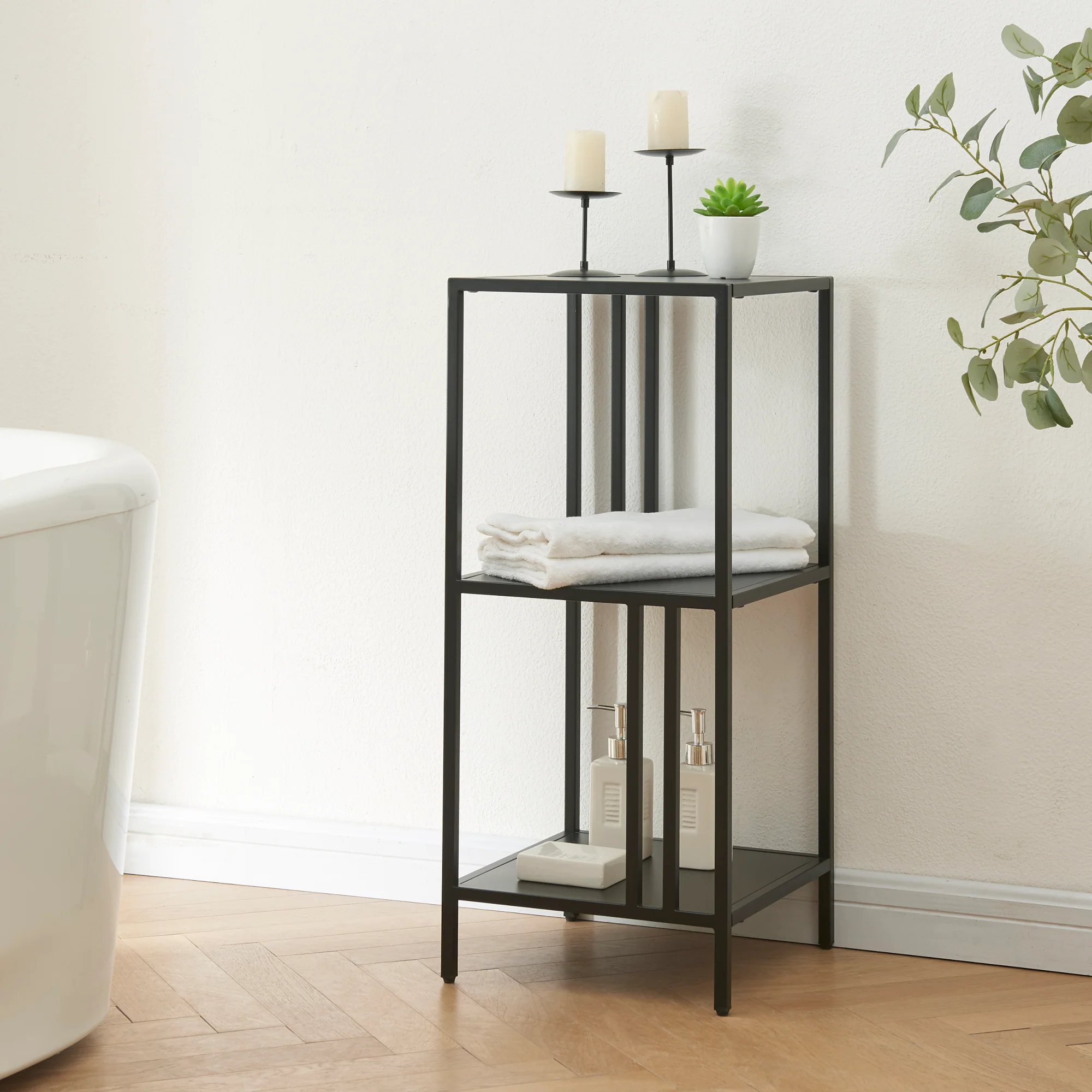 [en.casa] Open kast Kumlinge met planken staal 80x35x35 cm - 2 varianten