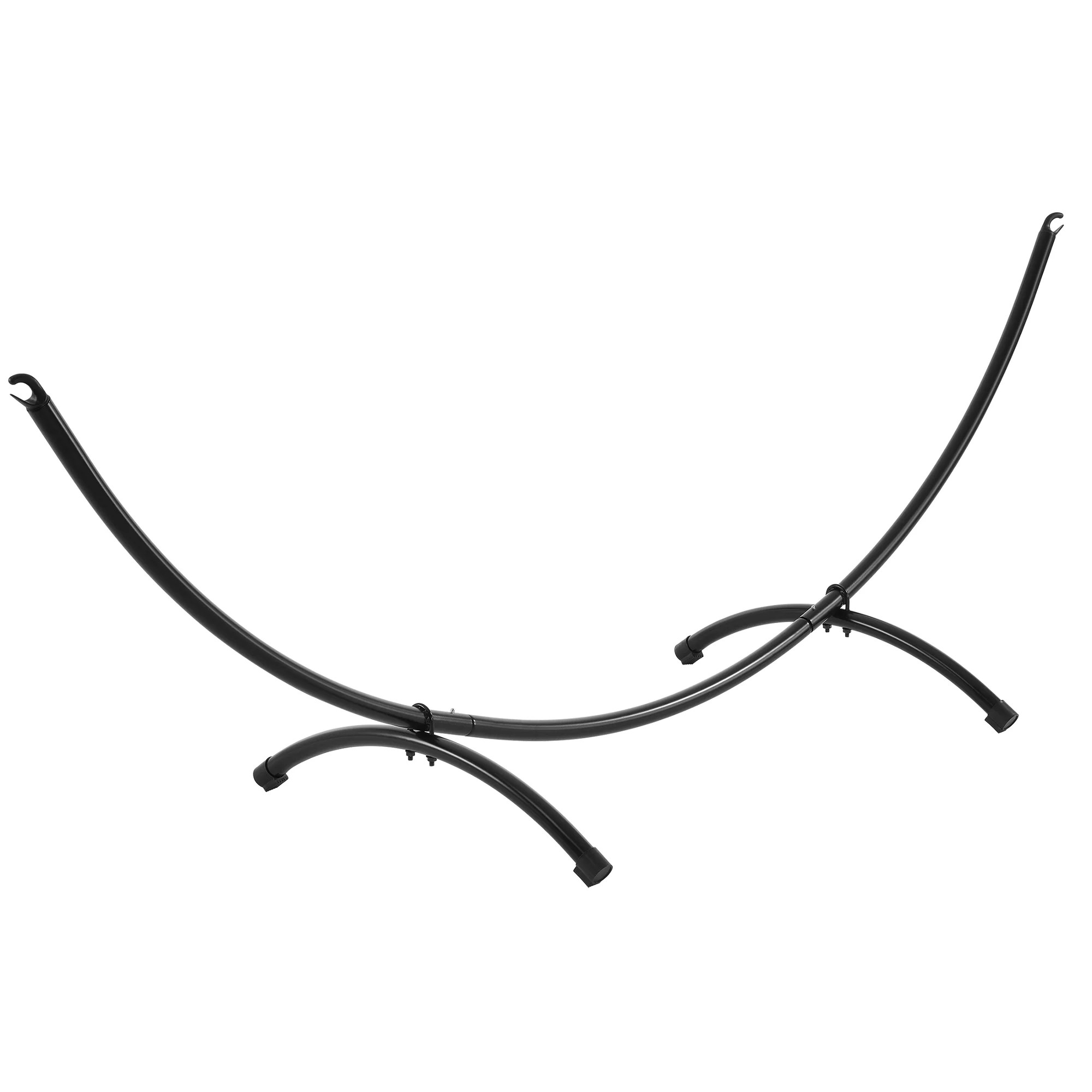 Hangmatstandaard staal 290x90x100 cm max 130 kg zwart
