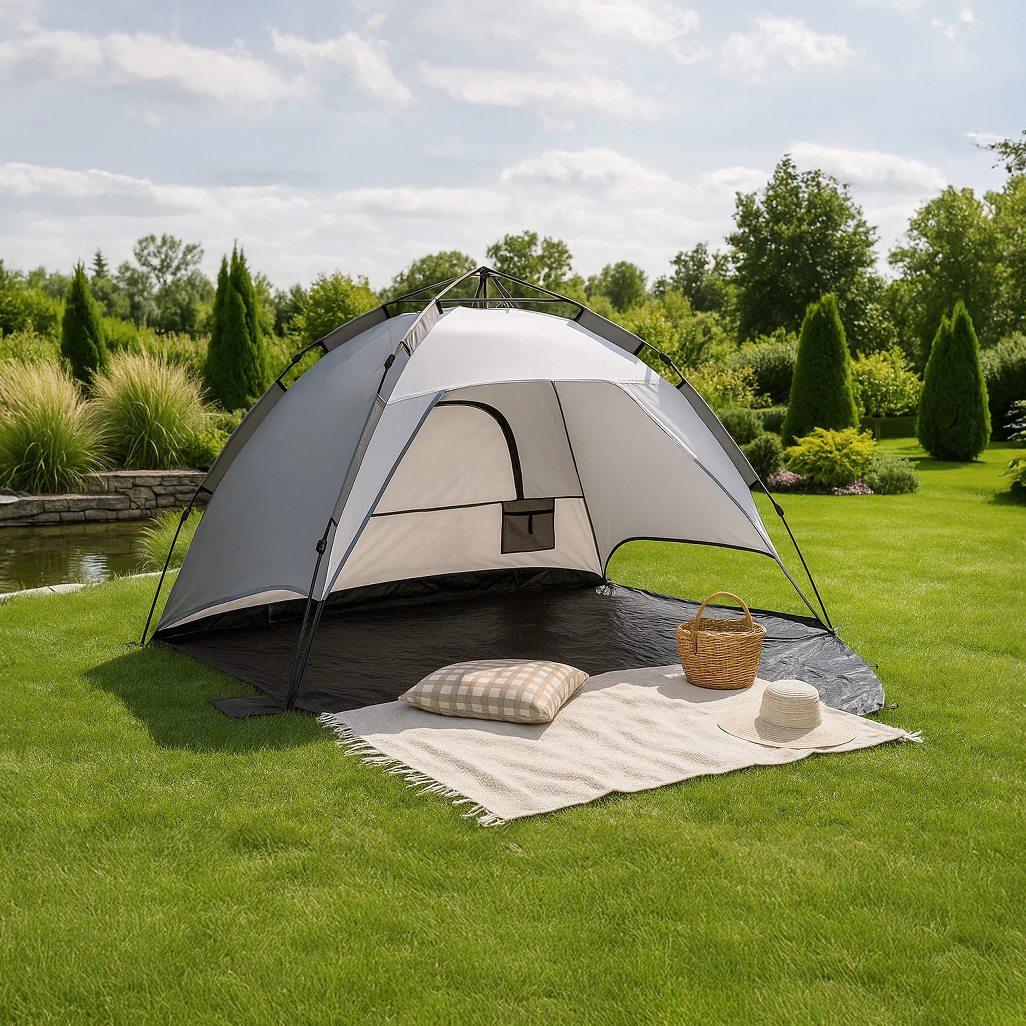 [pro.tec] Strandtent Mullsjö pop-up 215x135x140 cm - 3 varianten - Image 2