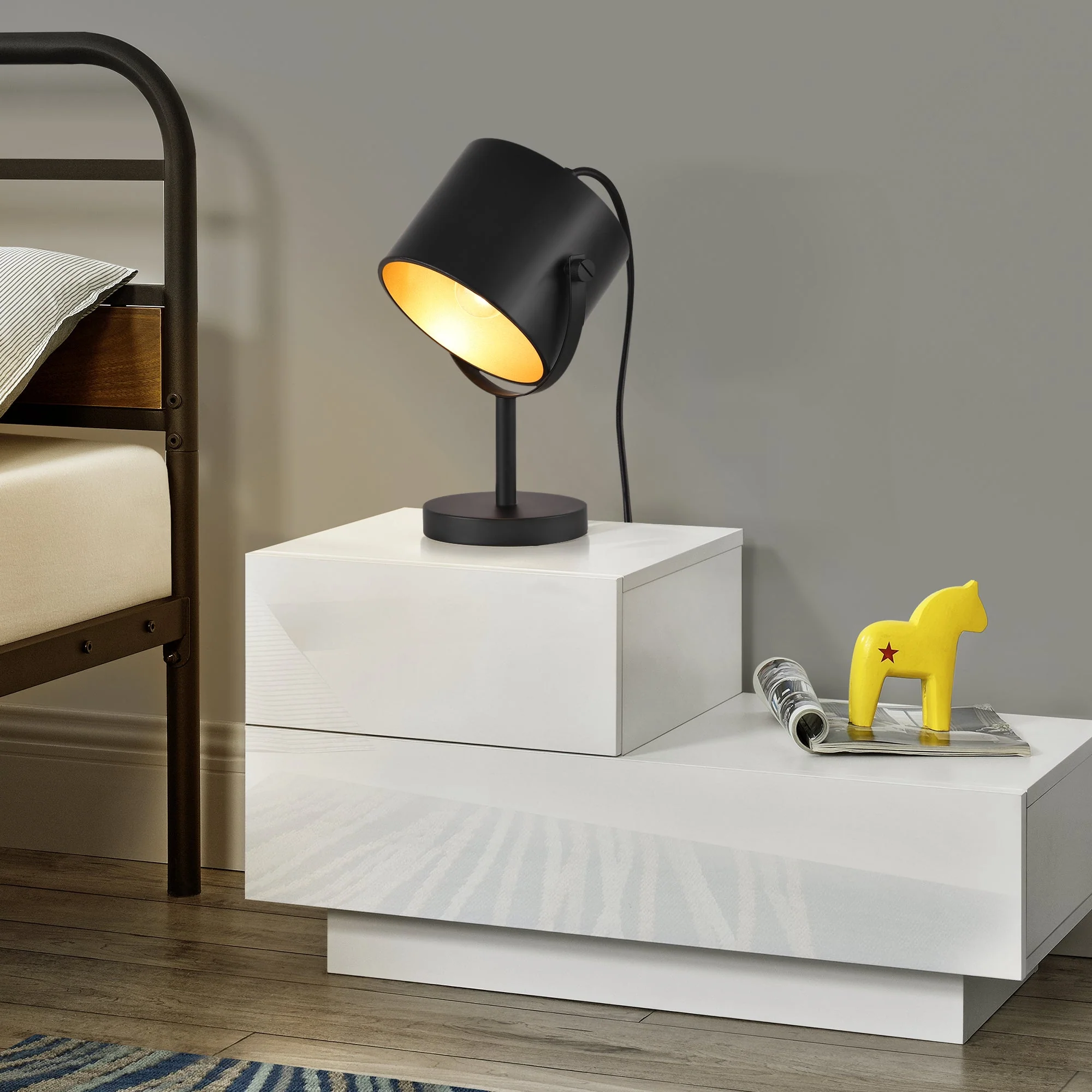 [lux.pro] Tafellamp Farstorp 25x15x19 cm E27 metaal zwart - Image 2