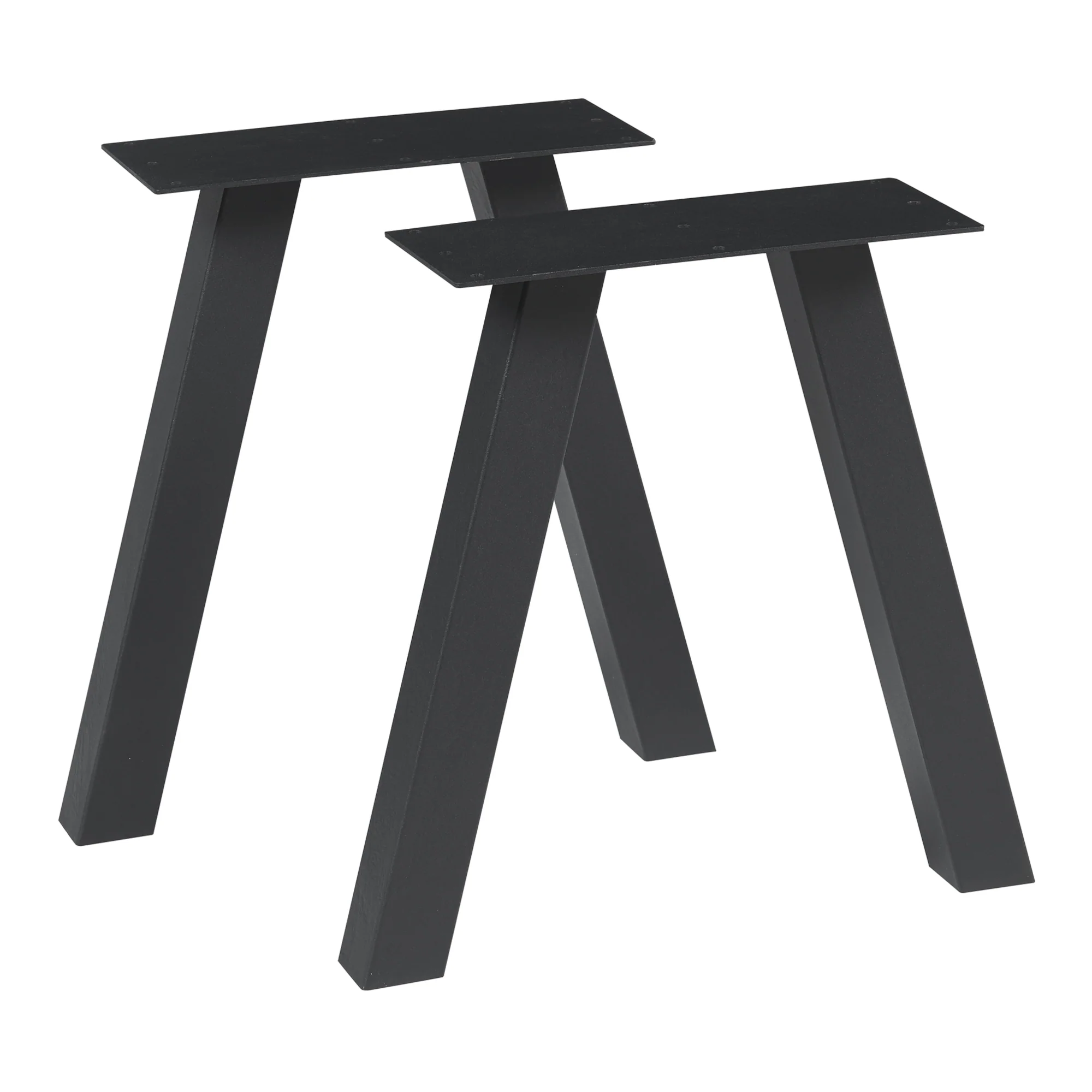 Stalen onderstel Heustreu set van 2 tafelpoot zwart [en.casa] - Image 2