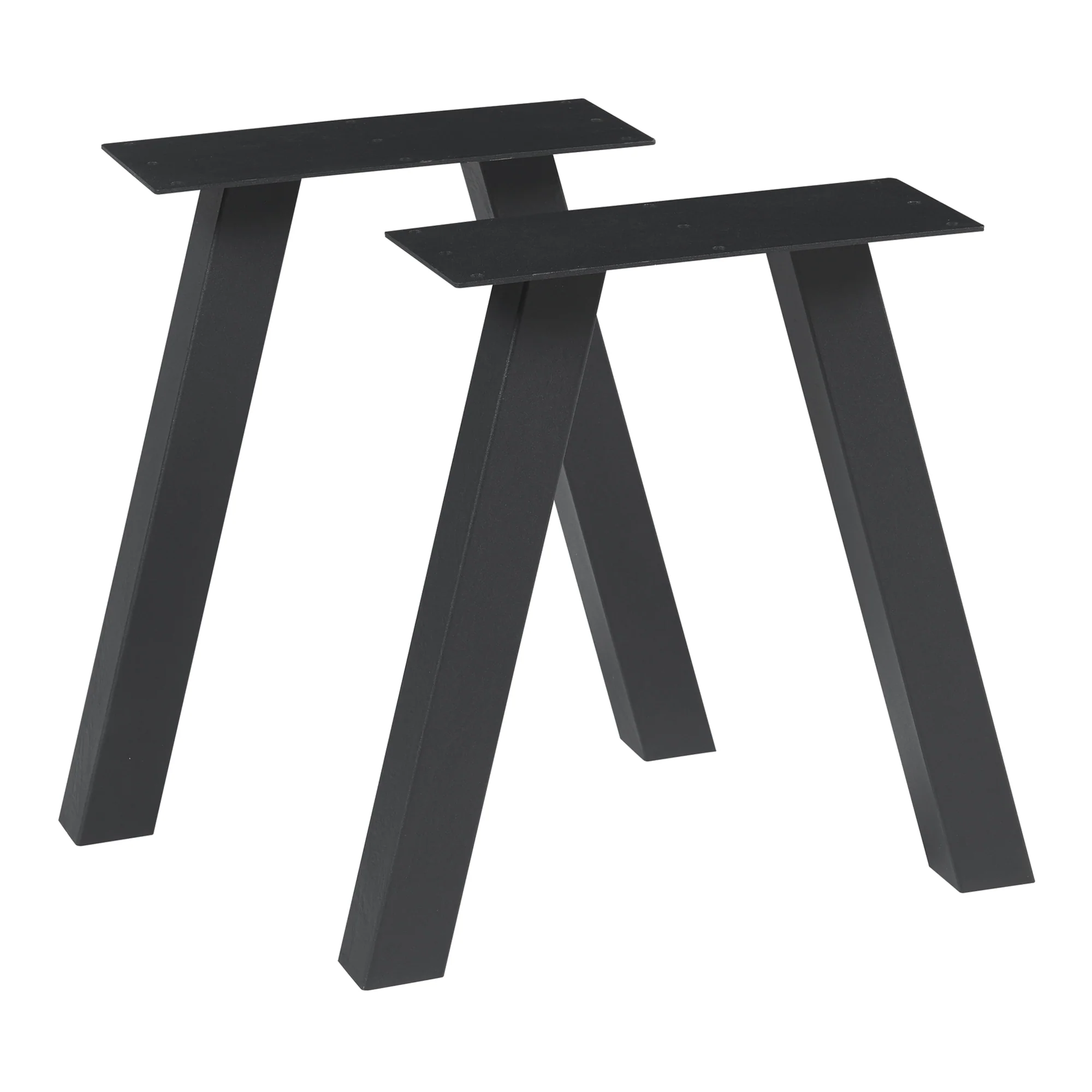 Stalen onderstel Mariager set van 2 tafelpoot 42x40 cm zwart [en.casa]
