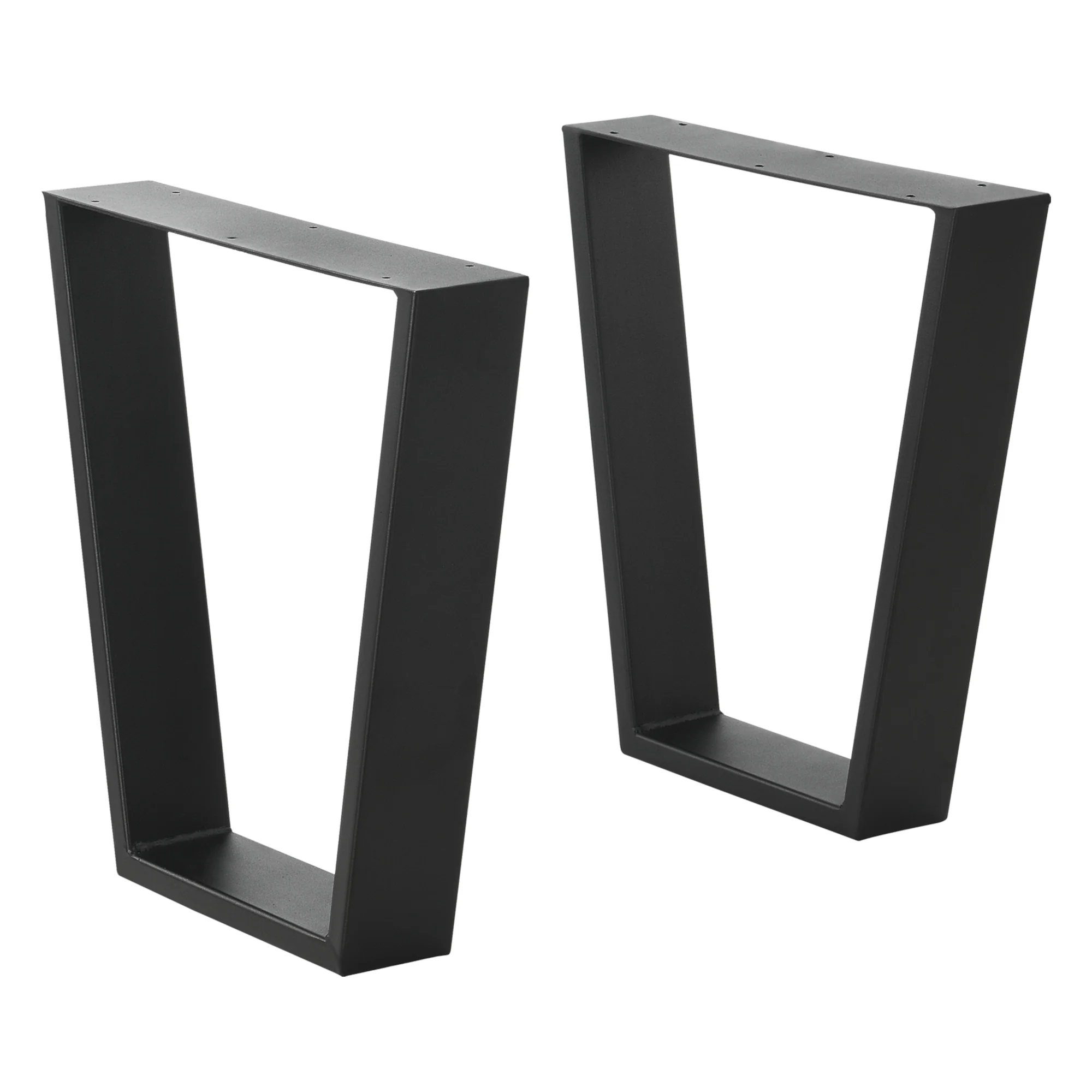 Trapeziumpoot tafelpoot set van 2 zwart mat - 2 varianten - Image 3