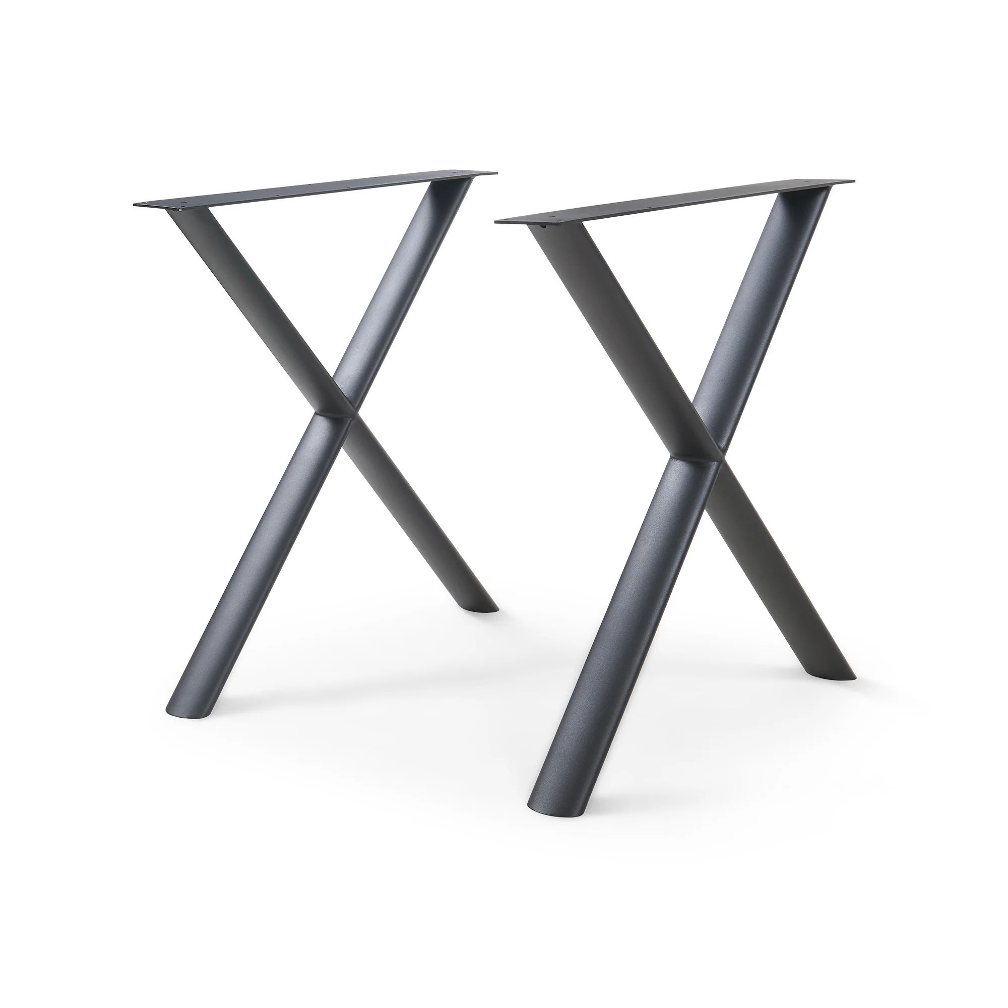 Tafelonderstel set van 2 Klixjö X vorm 72x70 cm zwart [en.casa]