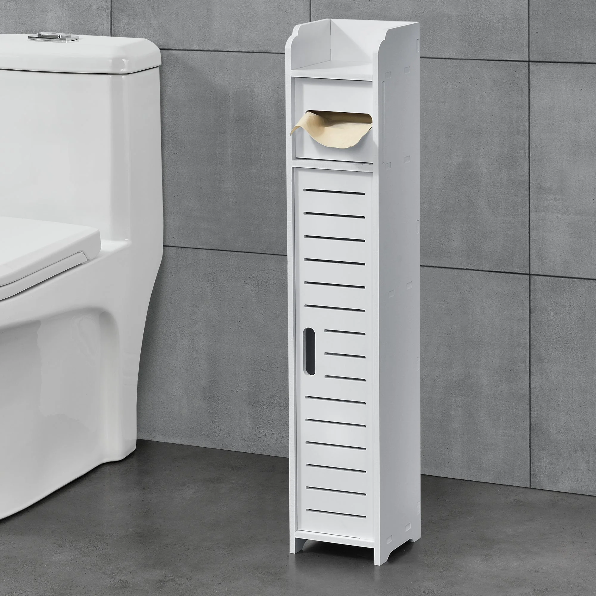 Toiletrol houder Leoben HKC badkamerkast toiletkast 80x15x15 cm - 2 varianten - Image 5