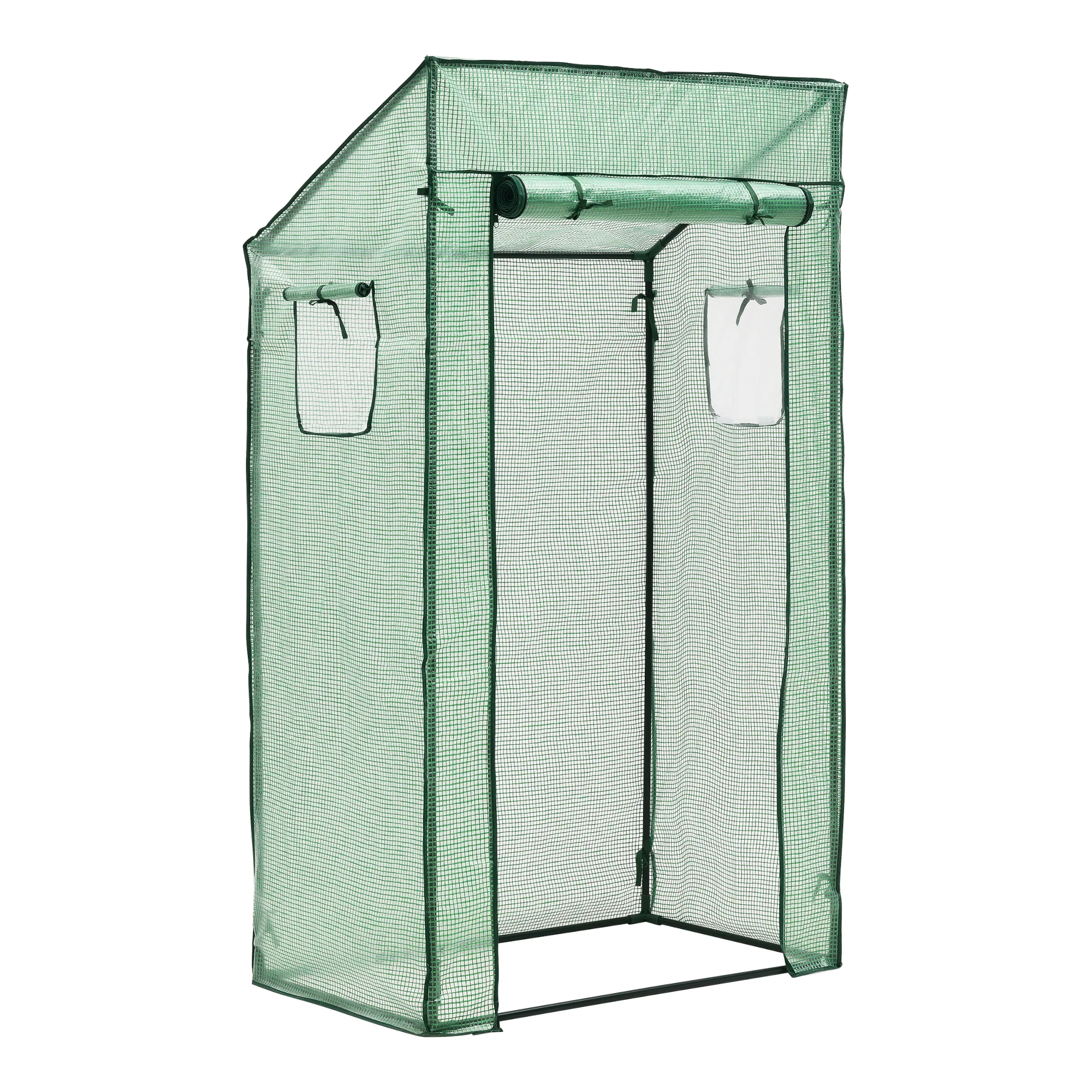 [en.casa] Tuinkas Marzano kweekkas 100x60x143-174 cm groen