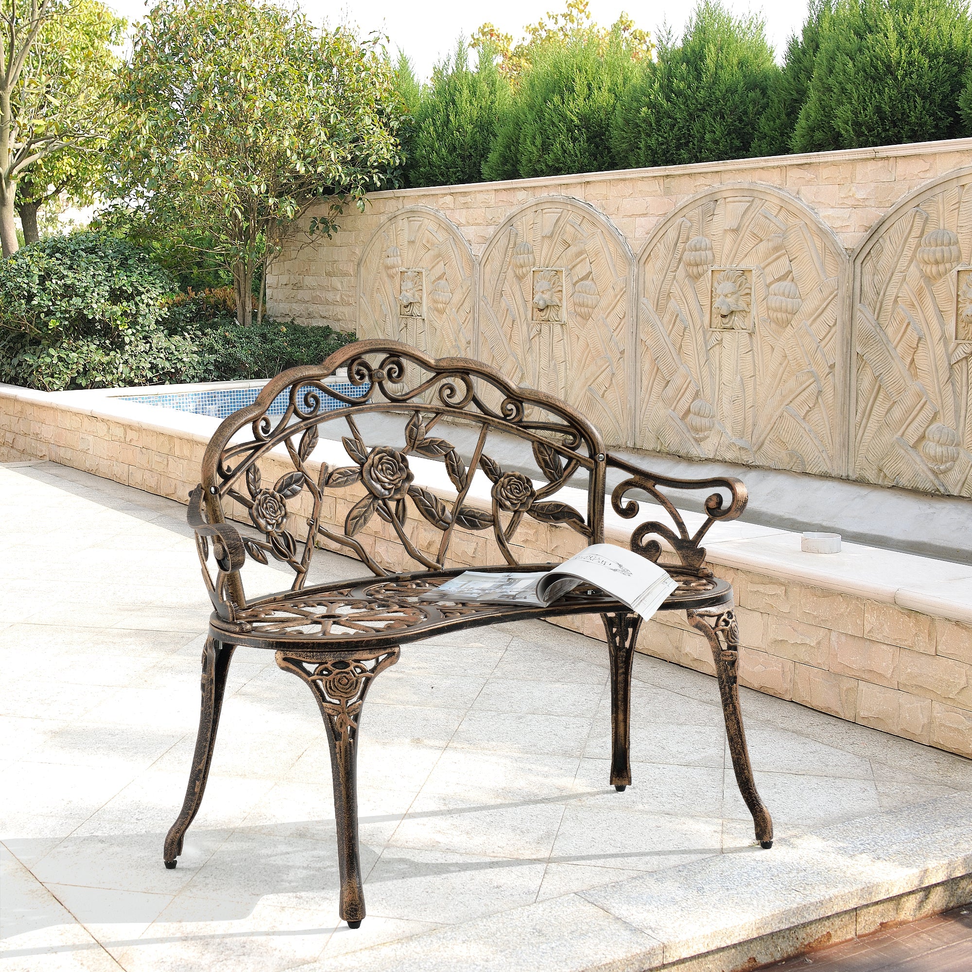 Tuinbank Monfalcone 2-persoonsbank 99x54x78 cm casa.pro - Image 5