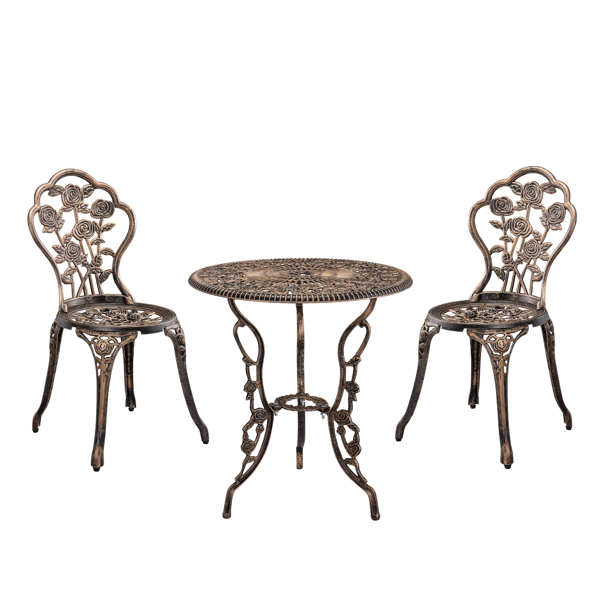 Bistroset balkonset gietijzer tuintafel met twee tuinstoelen - 3 varianten - Image 4