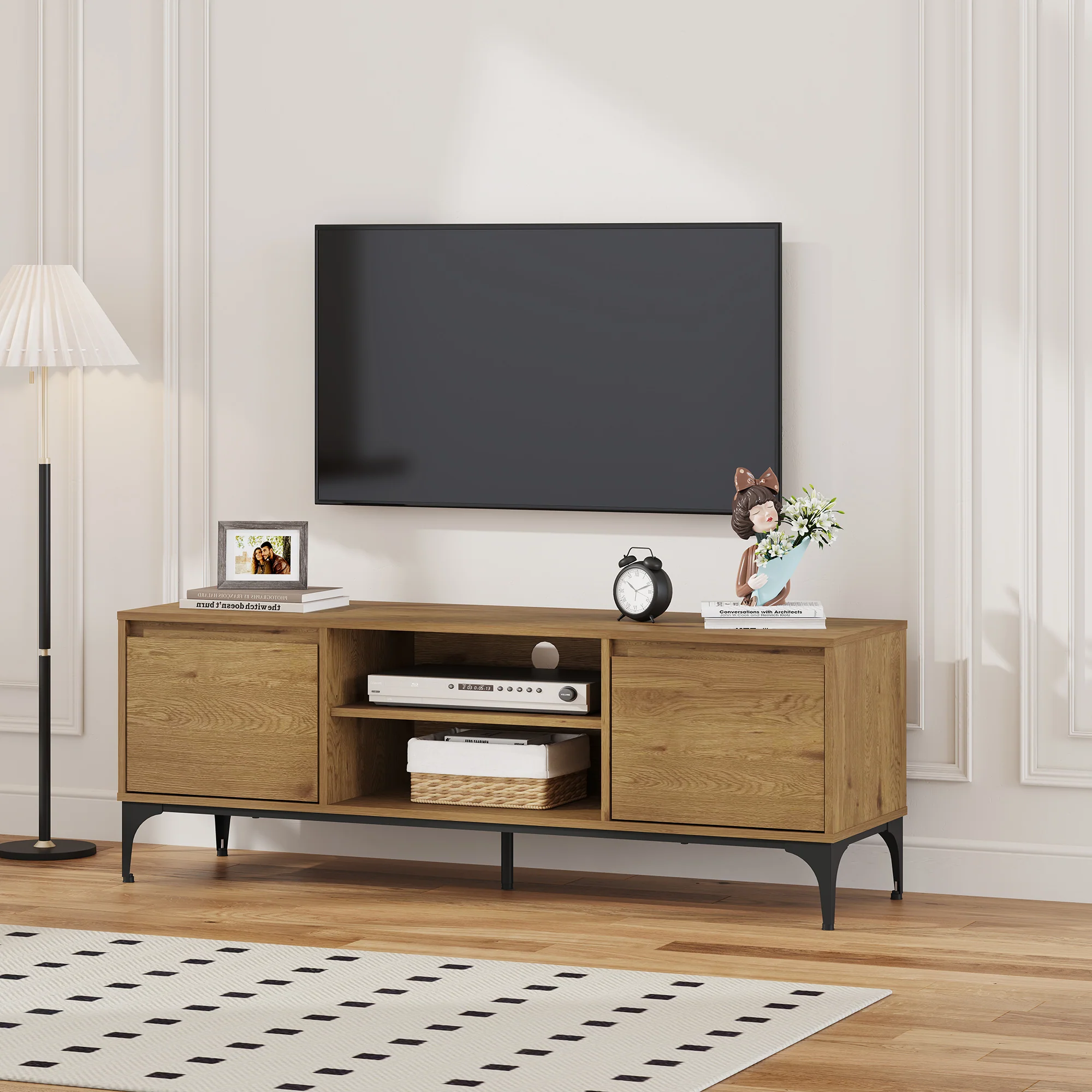 Tv-meubel Kistiandi lowboard 140x40x50 cm [en.casa] - Image 2