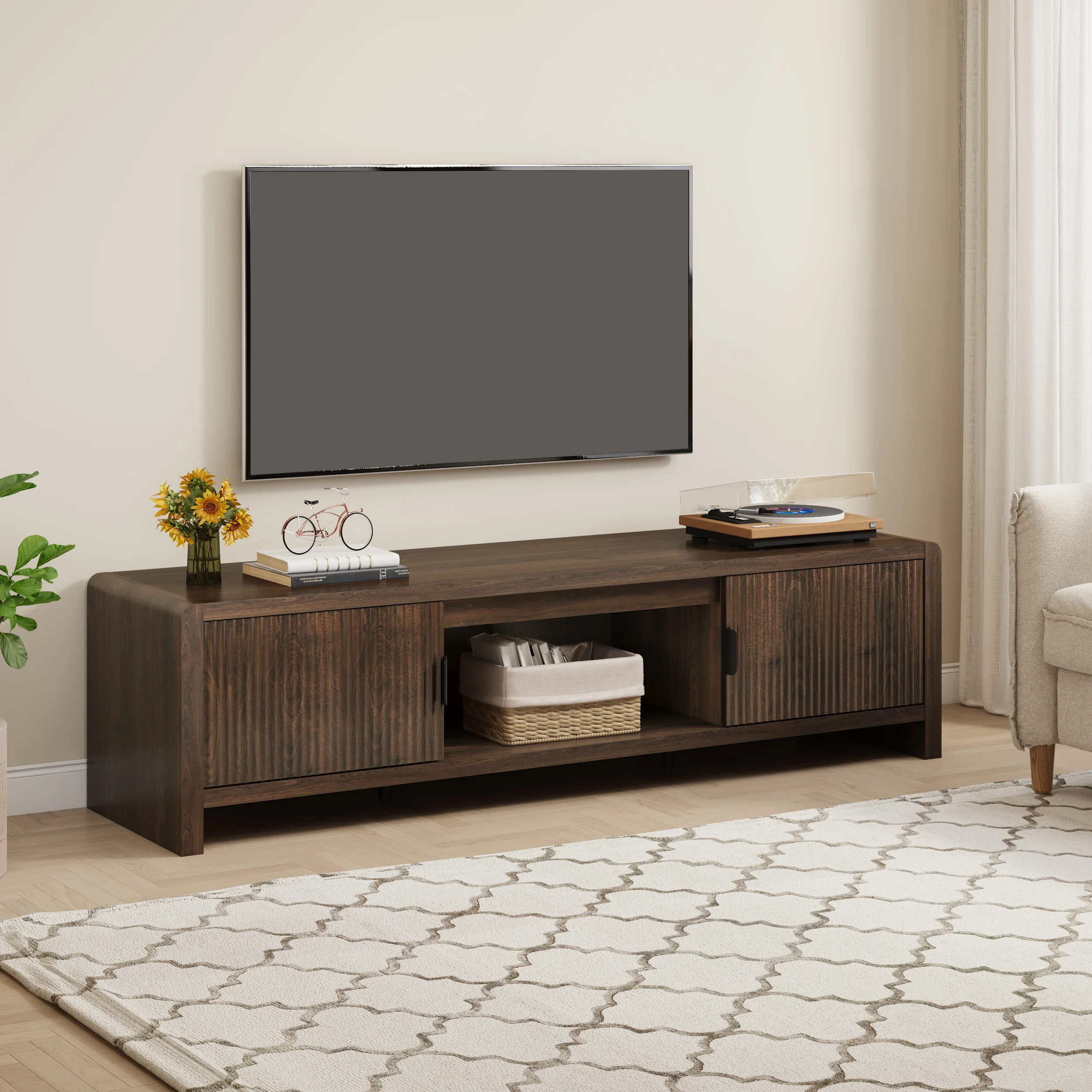 Tv-meubel Lukkodso 150x40x40 cm [en.casa] - Image 3