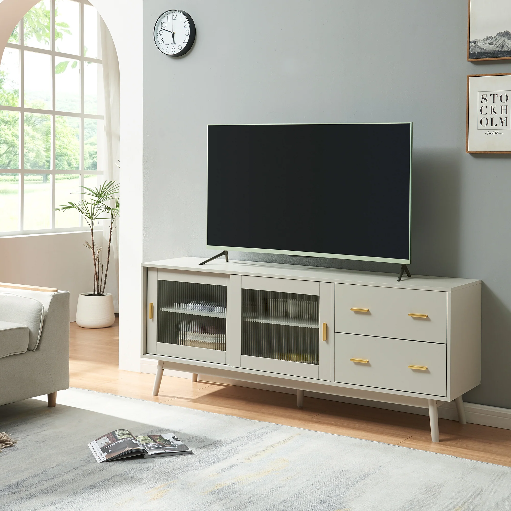 Tv-meubel Susa 160x40x65 cm [en.casa] - Image 3