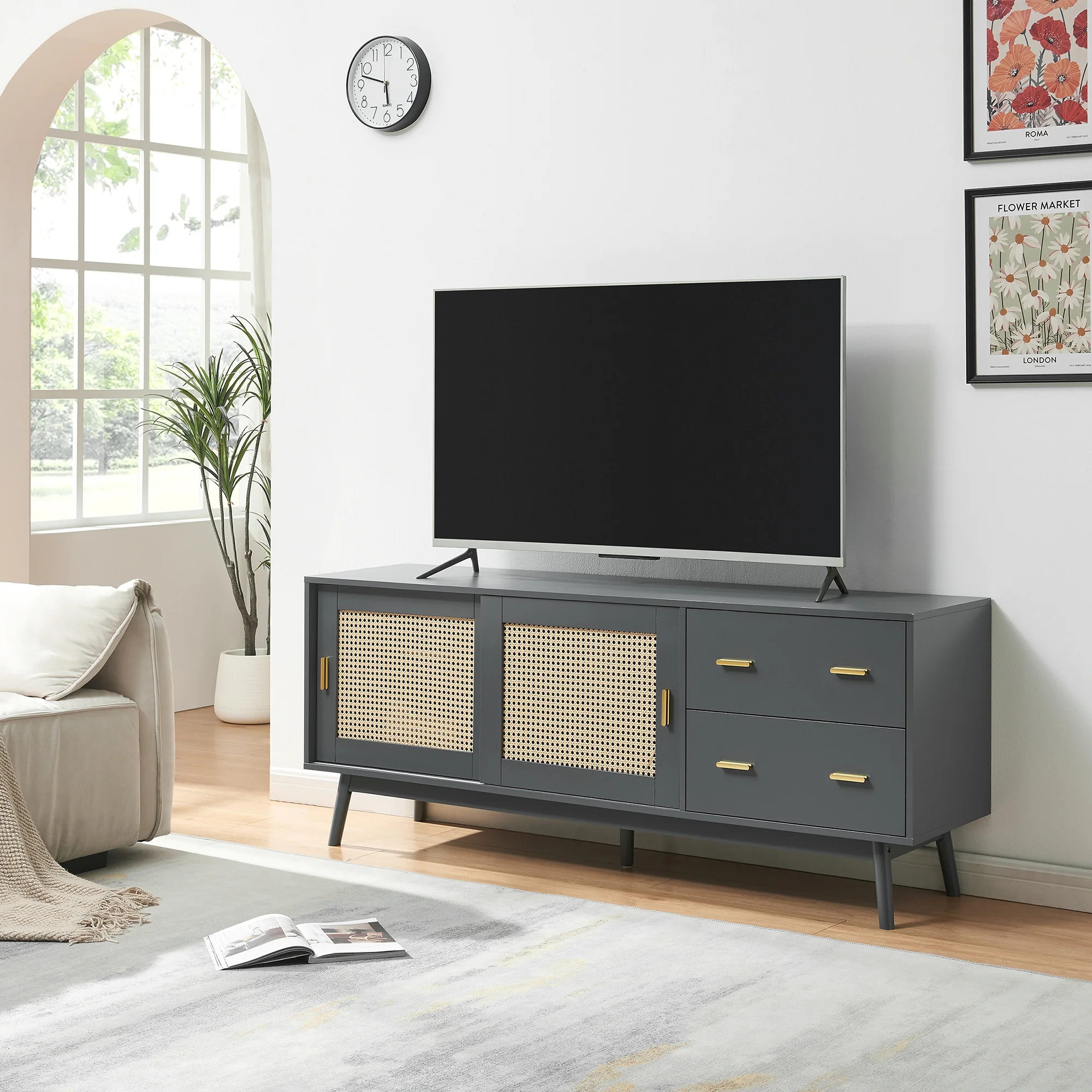 Tv-meubel Susa 160x40x65 cm [en.casa] - Image 4
