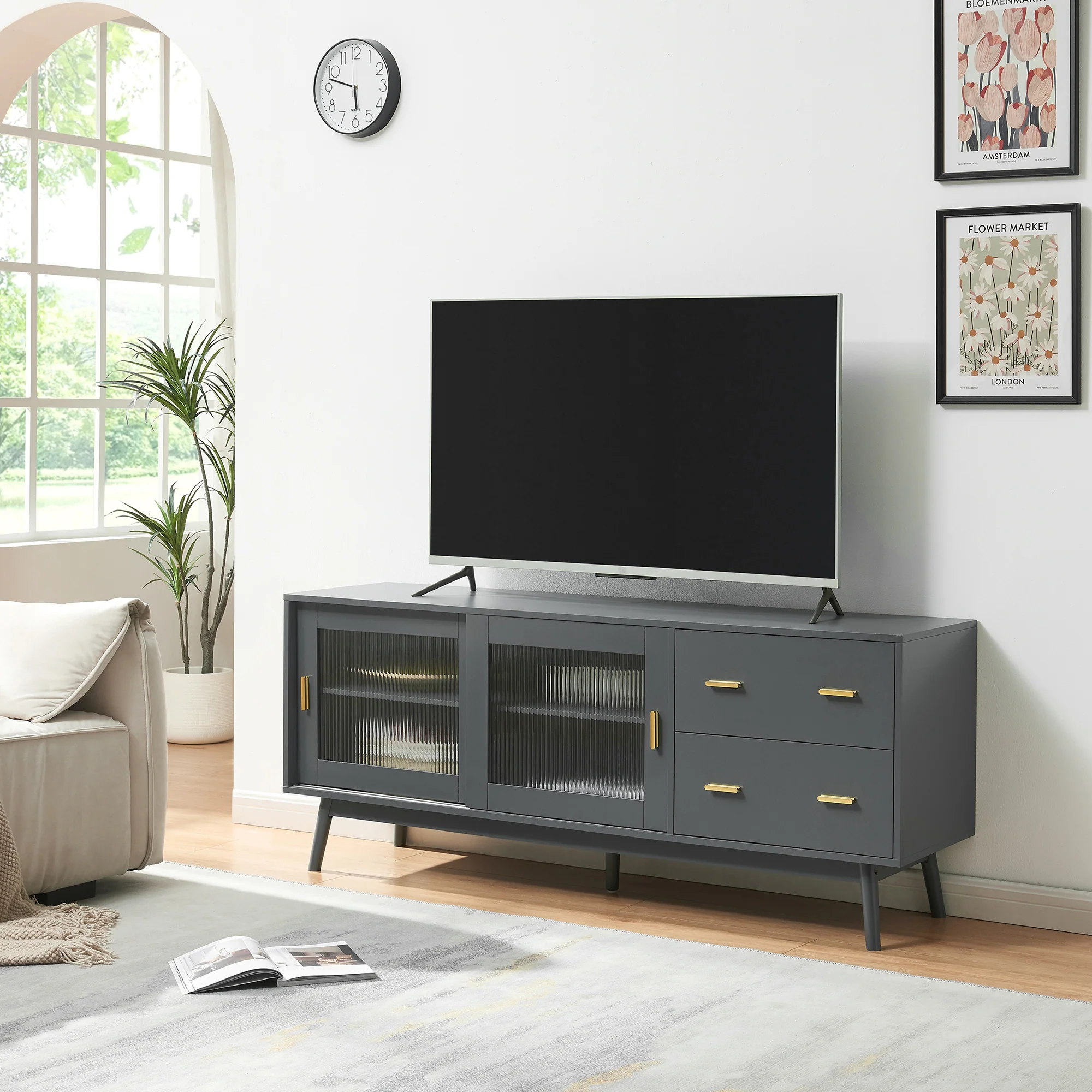 Tv-meubel Susa 160x40x65 cm [en.casa] - Image 5