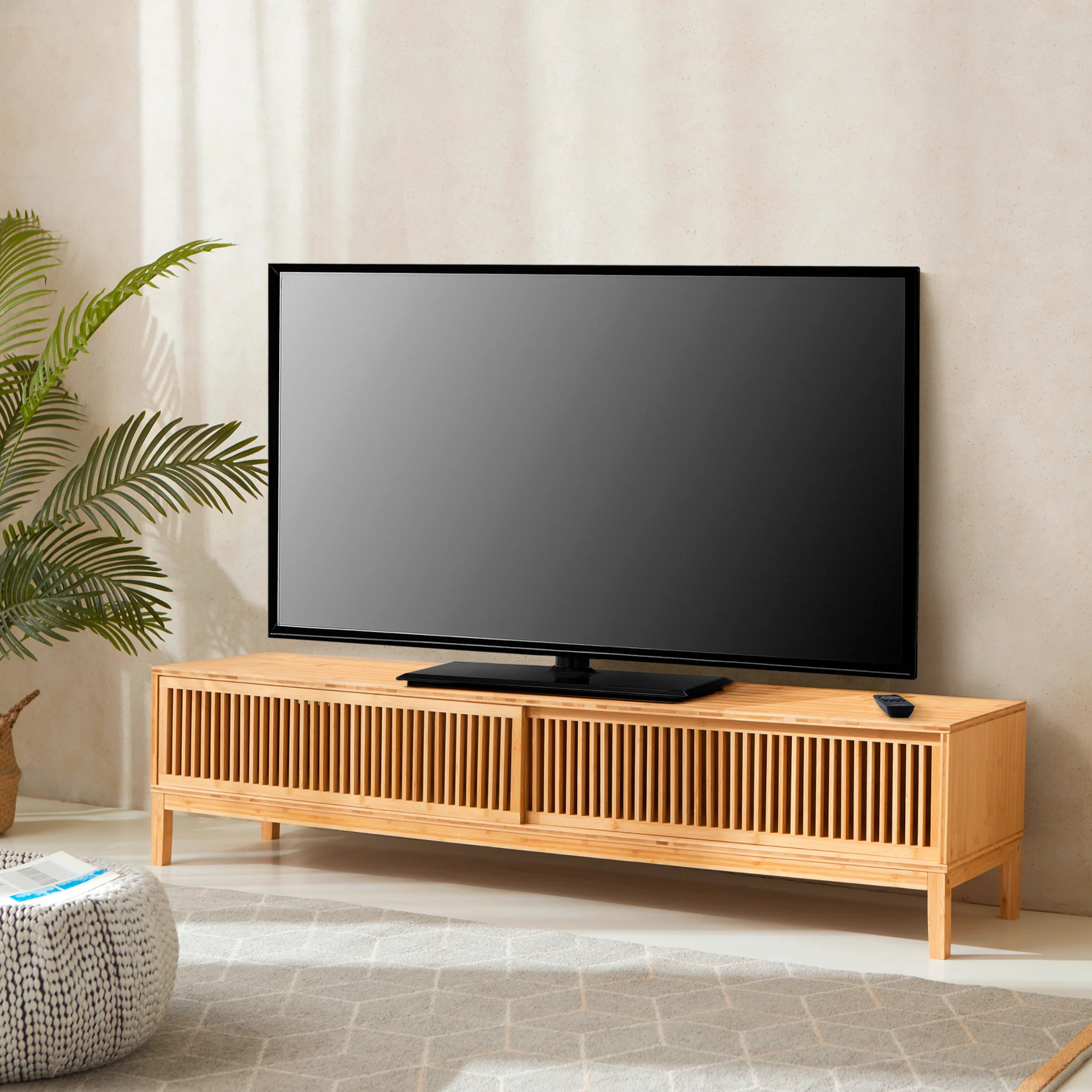[en.casa] TV-meubel Videbæk bamboe - 3 varinten - Image 3