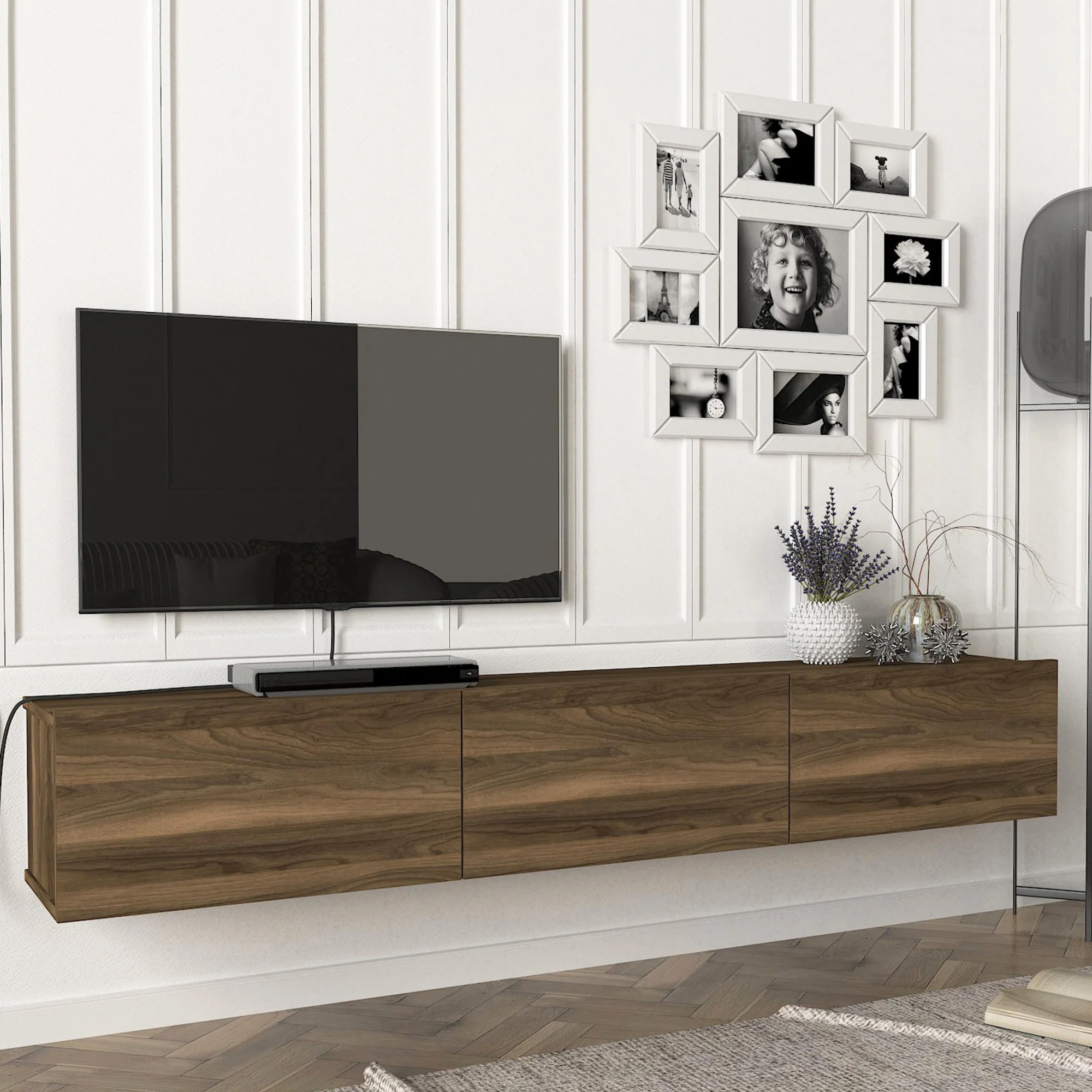 [en.casa] Tv-meubel Vihti zwevend 180x31x29,5 cm - Image 3