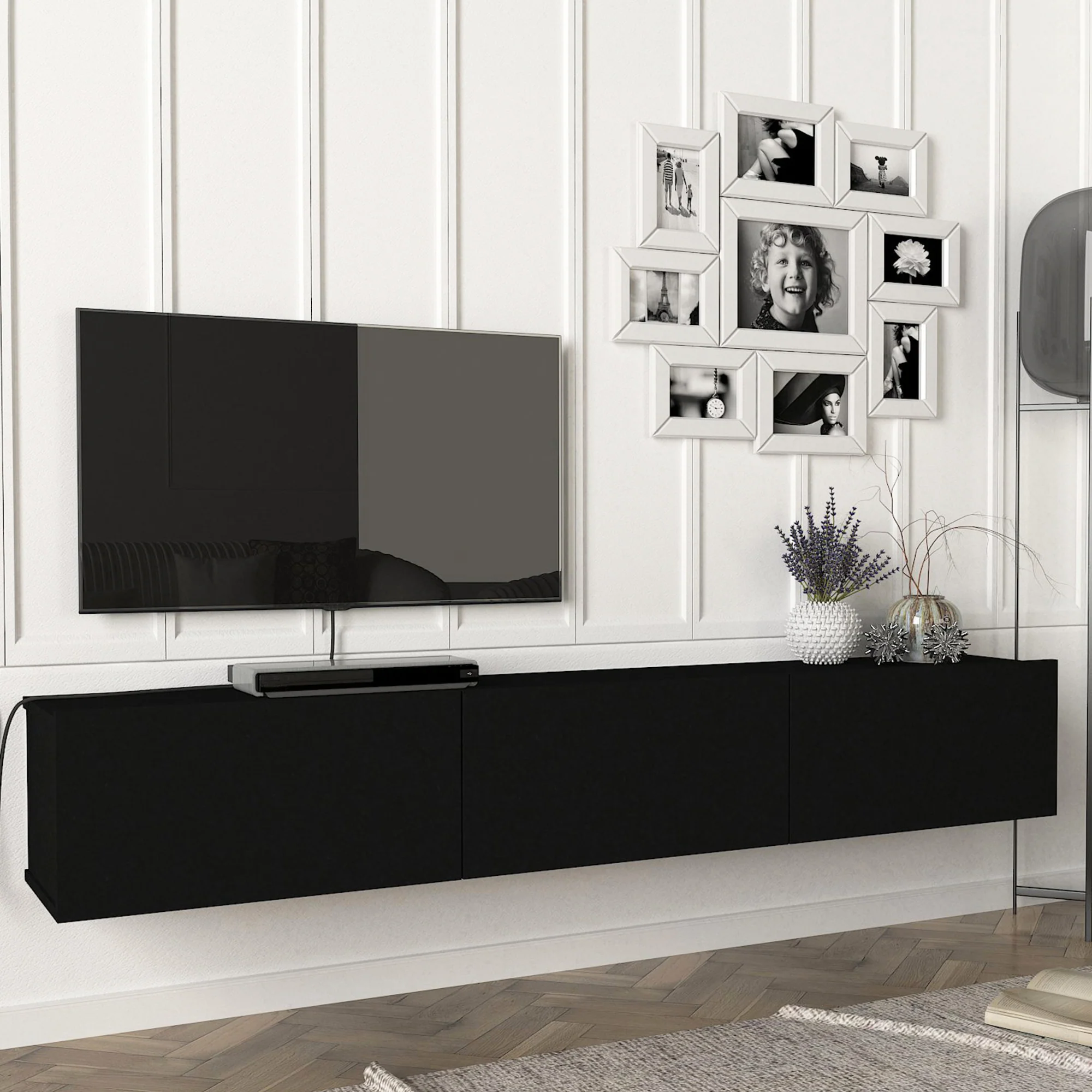 [en.casa] Tv-meubel Vihti zwevend 180x31x29,5 cm - Image 5