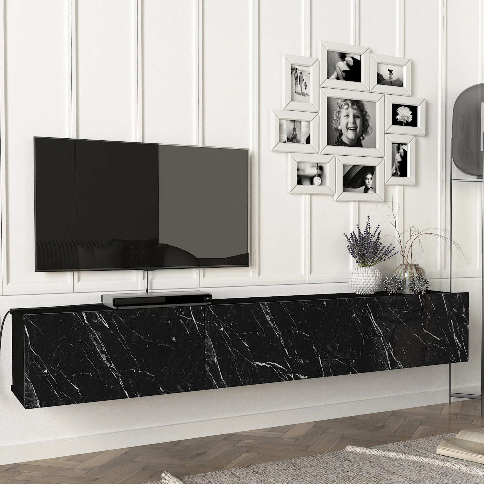 [en.casa] Tv-meubel Vihti zwevend 180x31x29,5 cm - Image 6