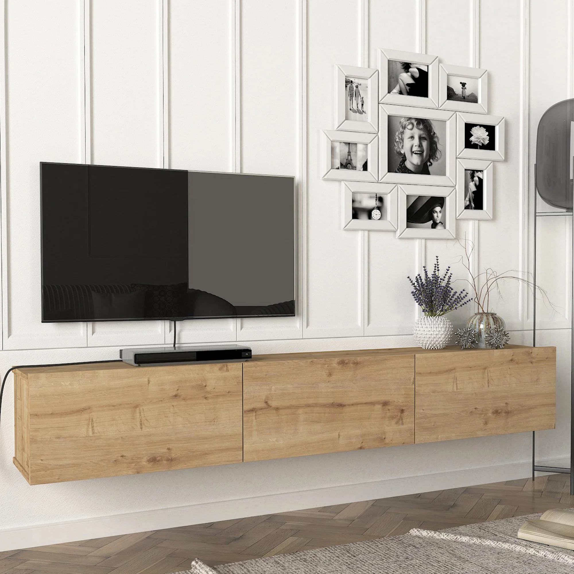 [en.casa] Tv-meubel Vihti zwevend 180x31x29,5 cm - Image 7