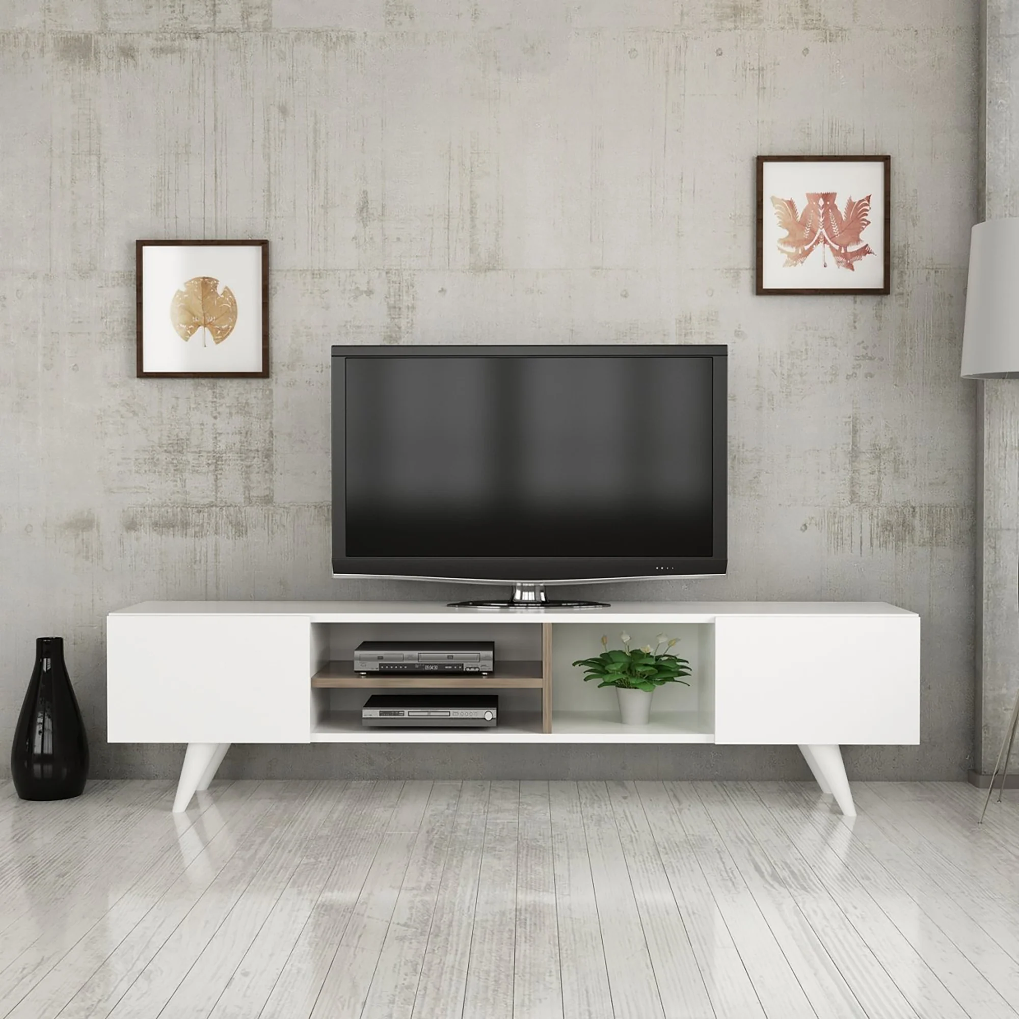 [en.casa] TV meubel Assens 160x31x40 cm - 2 varianten - Image 3