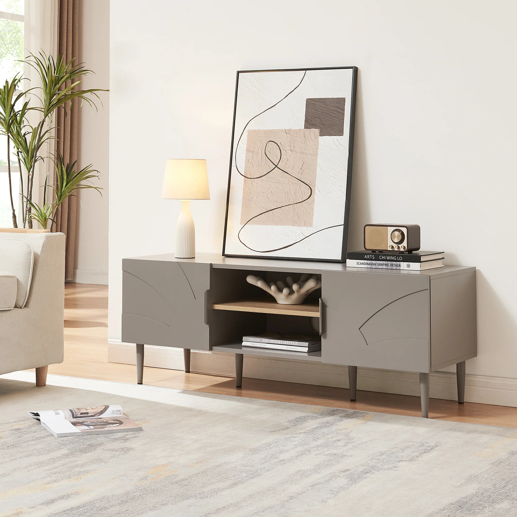 Tv-meubel Starvili 120x40x45 cm [en.casa] - Image 2