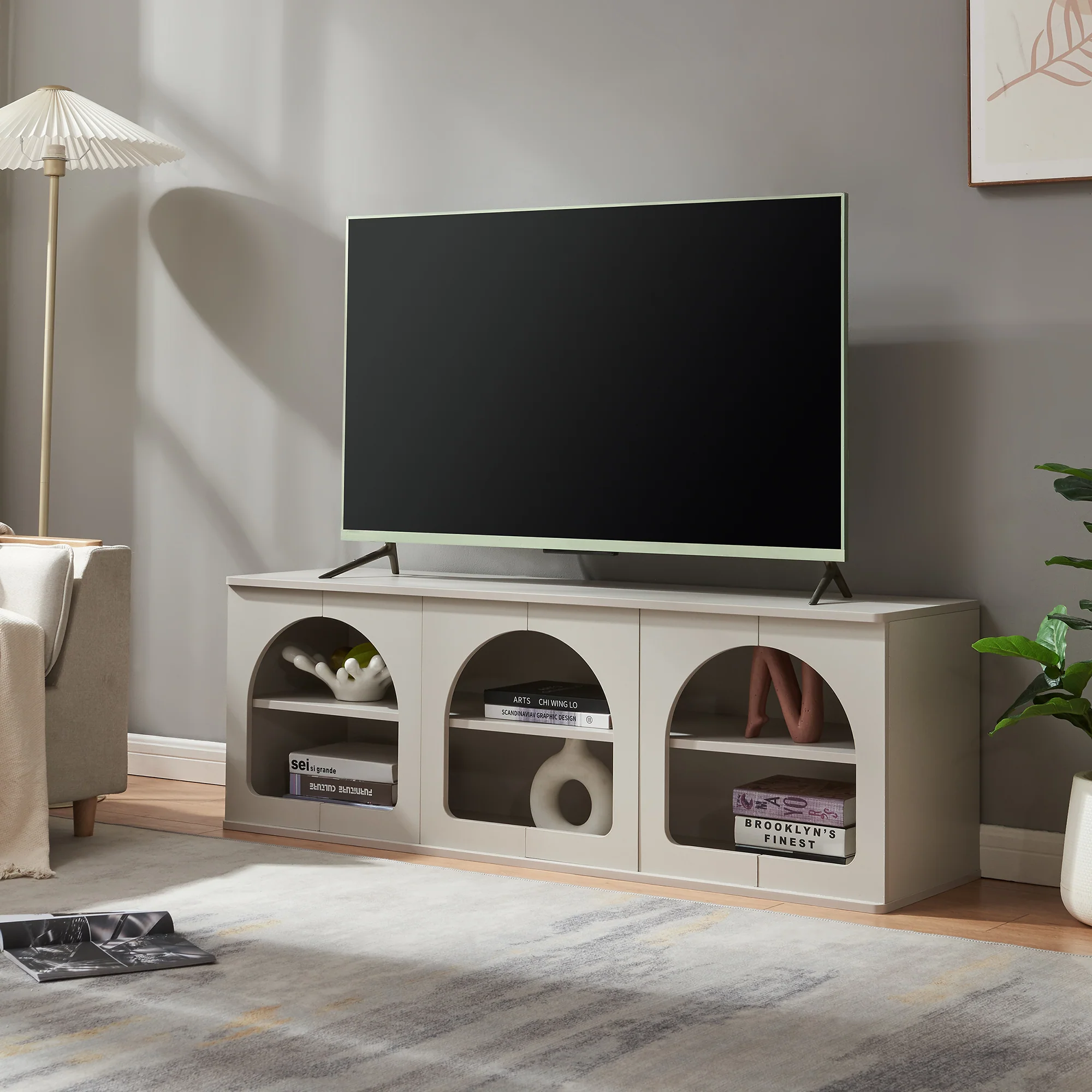Tv-meubel Trorhun 140x38x48 cm [en.casa] - Image 2