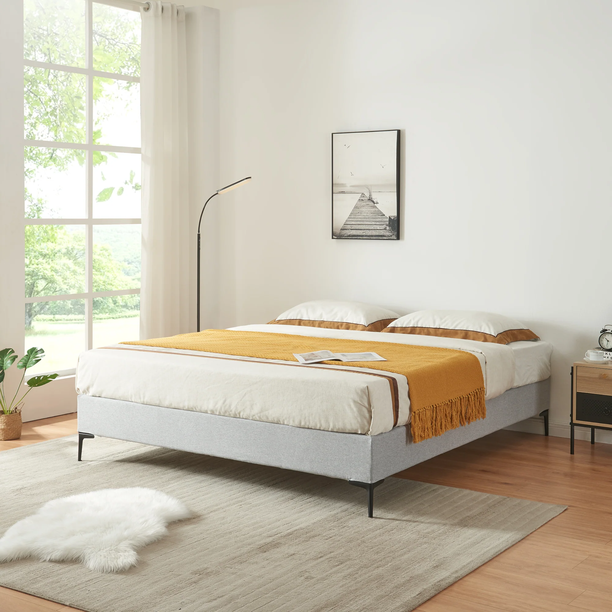 Tweepersoonsbed Lilla met bedbodem [en.casa] - Image 10