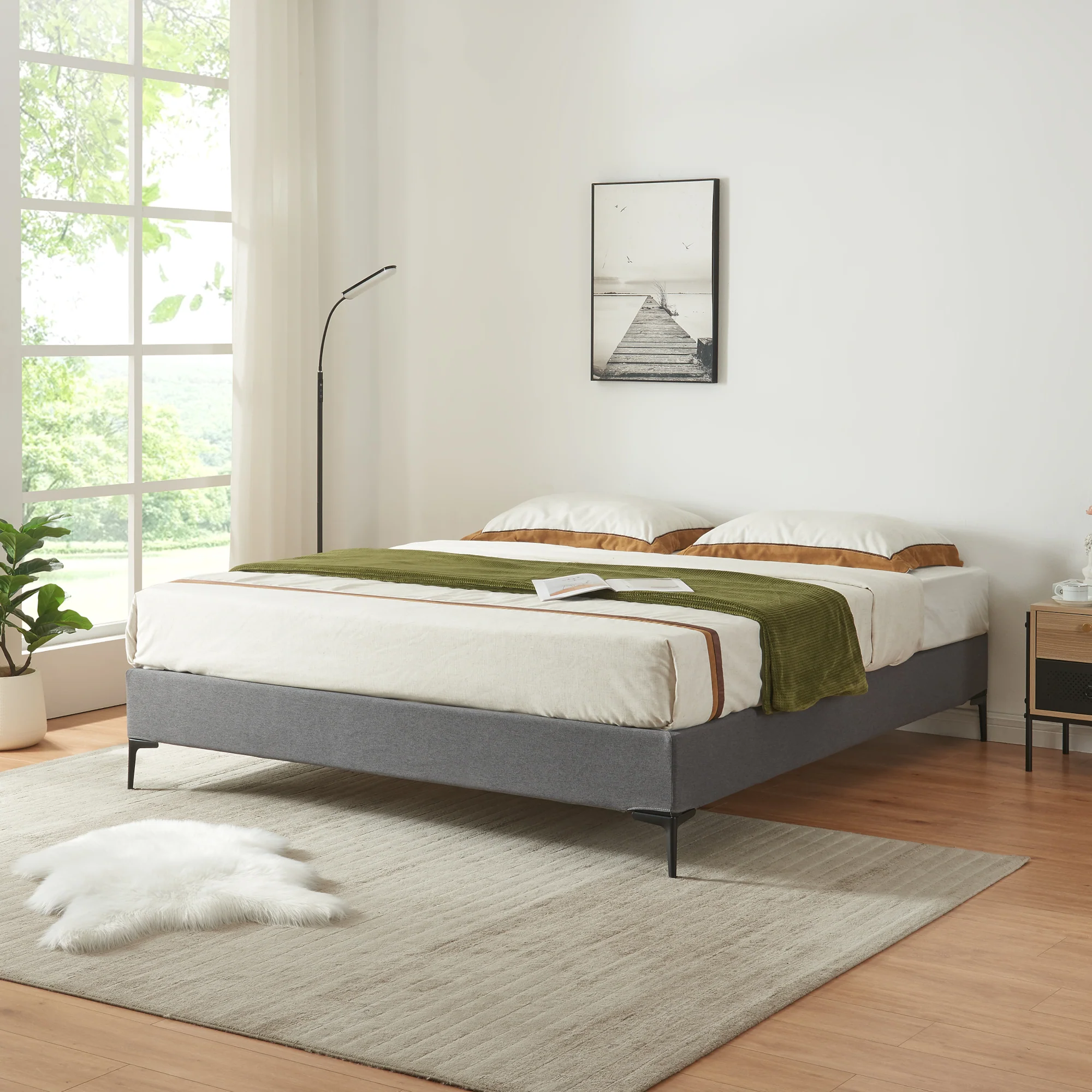 Tweepersoonsbed Lilla met bedbodem [en.casa] - Image 11