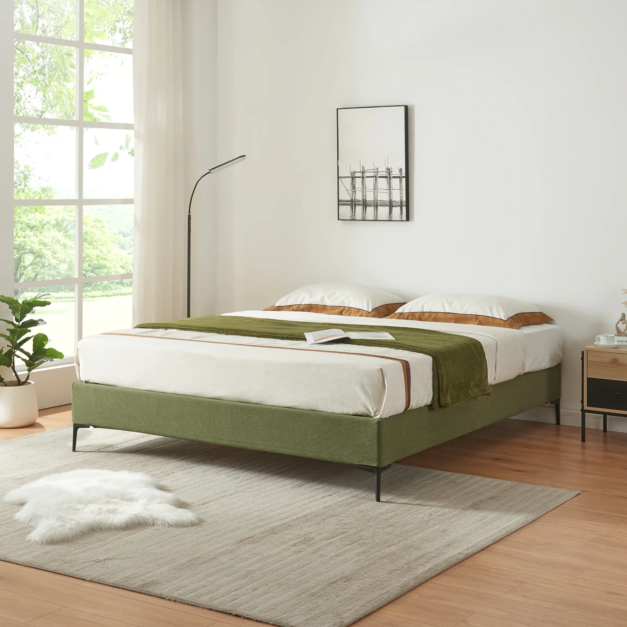 Tweepersoonsbed Lilla met bedbodem [en.casa] - Image 2