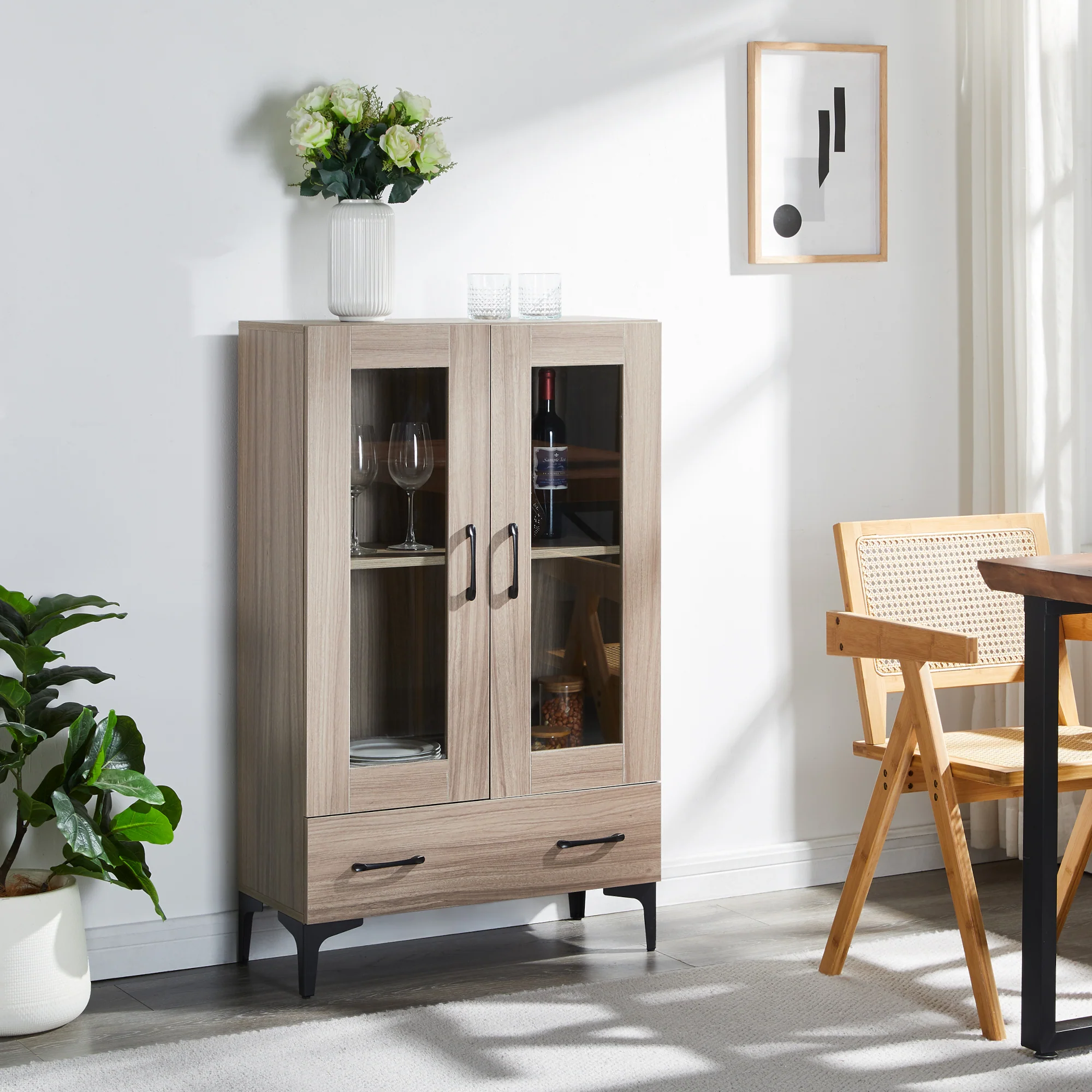 Vitrinekast Søndersø 115x70x31 cm [en.casa] - Image 2