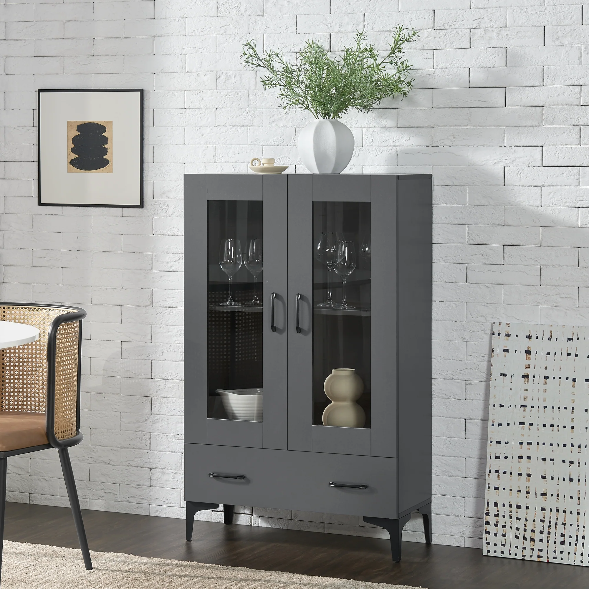 Vitrinekast Søndersø 115x70x31 cm [en.casa] - Image 3