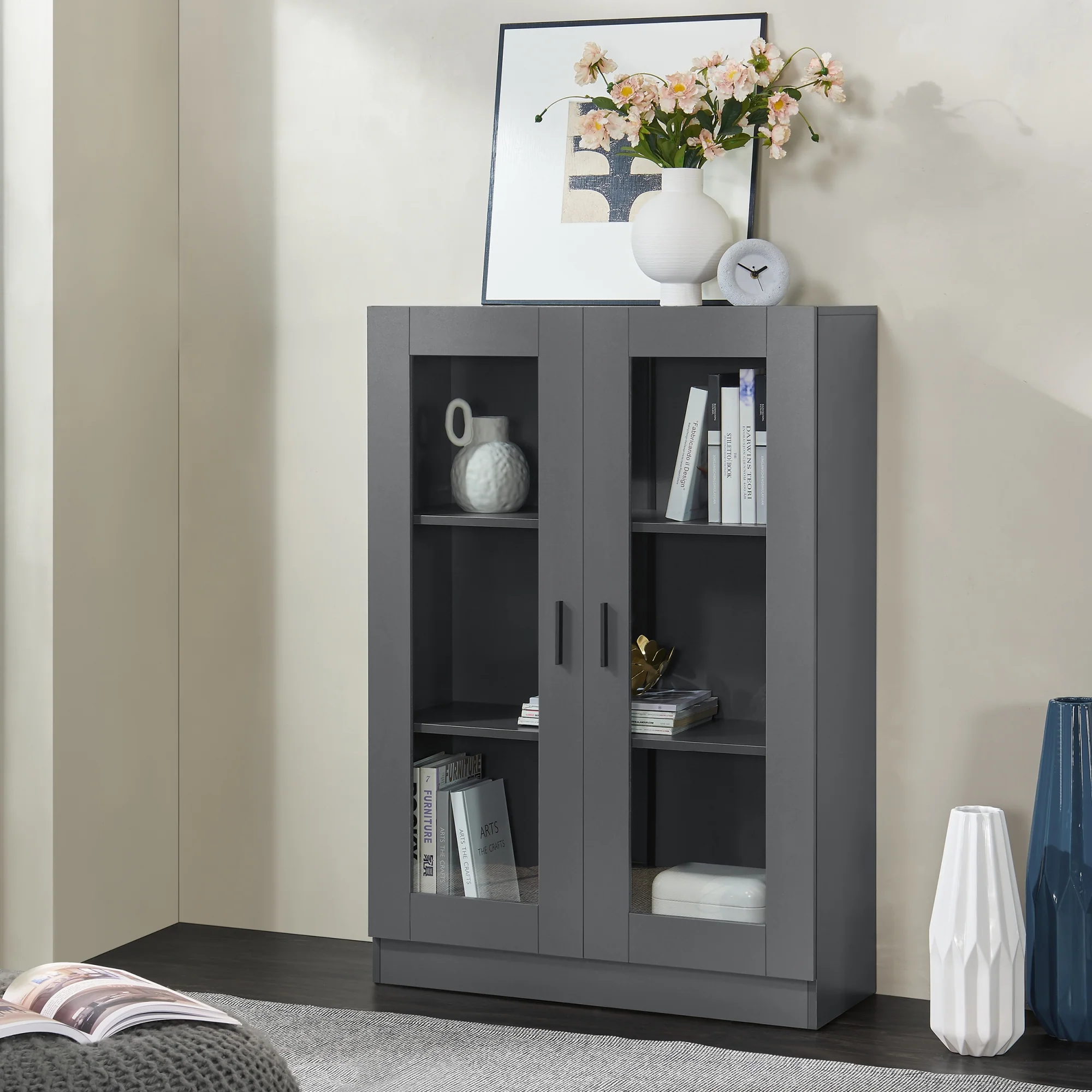 [en.casa] Vitrinekast Sorø 115x80x31 cm - 3 varianten - Image 2