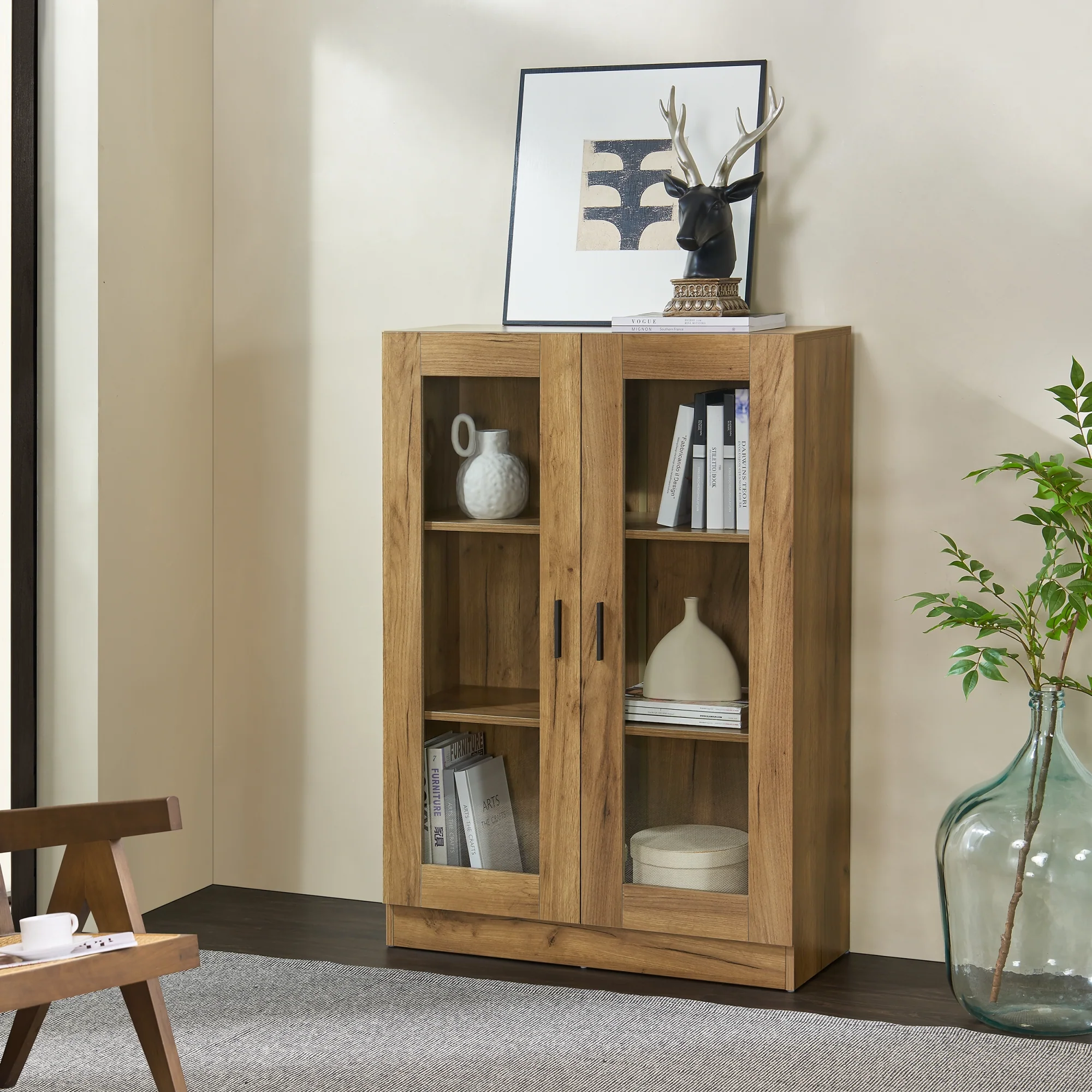 [en.casa] Vitrinekast Sorø 115x80x31 cm - 3 varianten - Image 3