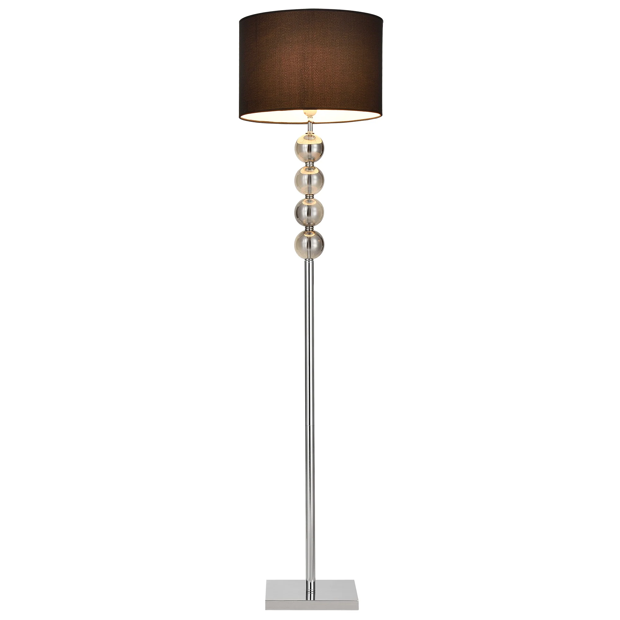 Vloerlamp staande lamp 155 cm Spheridern chroom en zwart