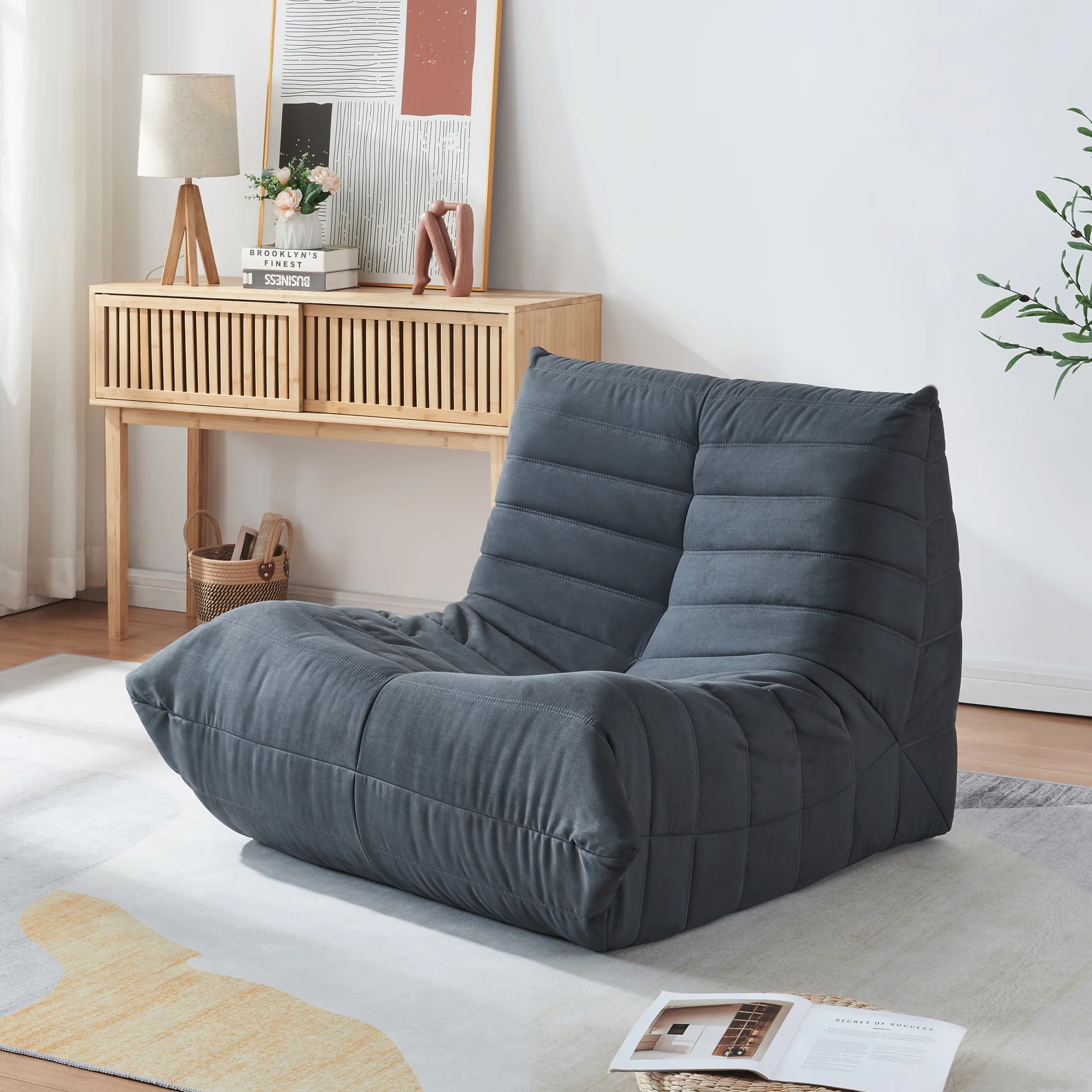 Relaxstoel Kodsø lounge fauteuil 75x90x100 cm [en.casa] - Image 5
