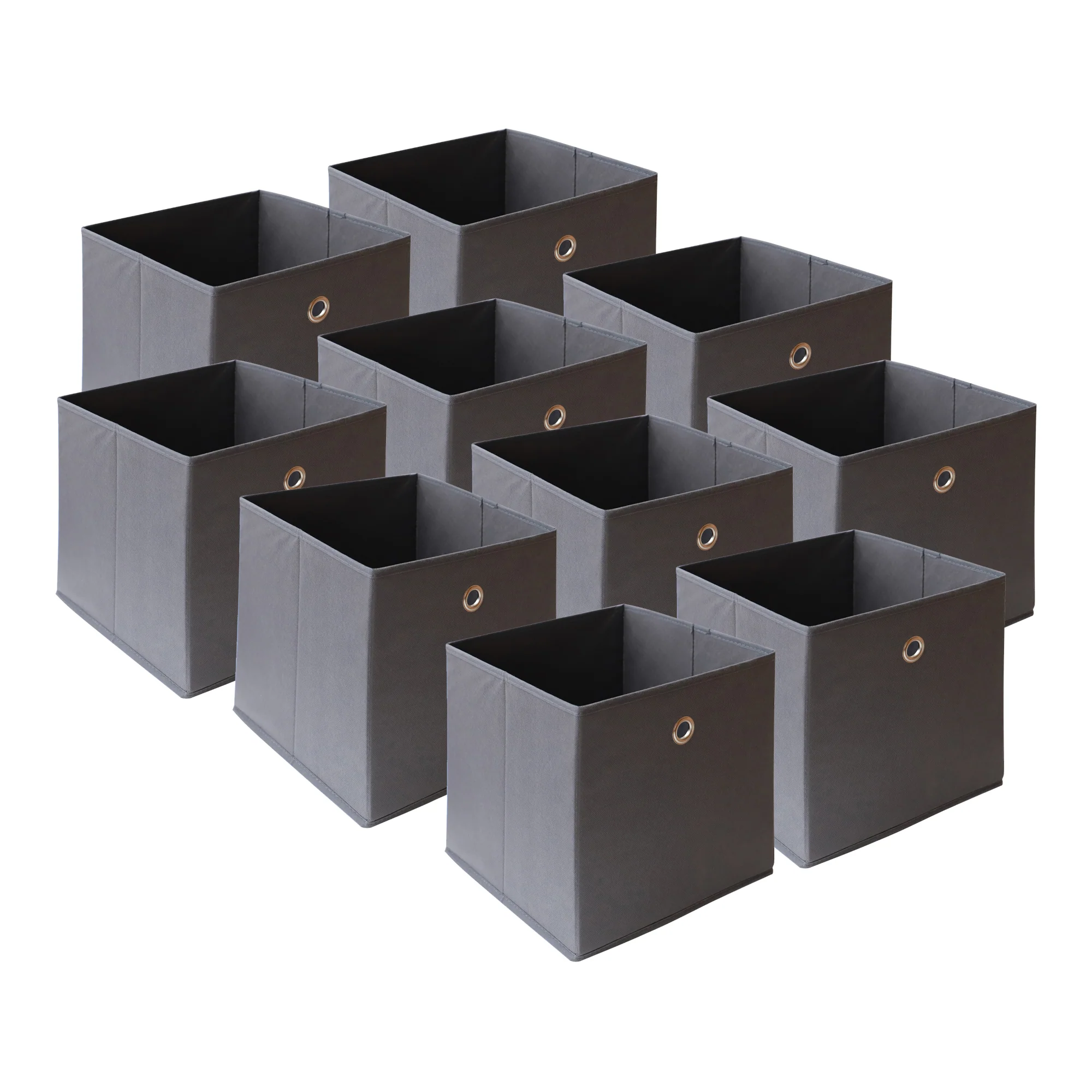 Kast organizers set van 10 opberg box/doos/mand/vakken 28x30x30 cm niet geweven stof - 3 varianten - Image 4