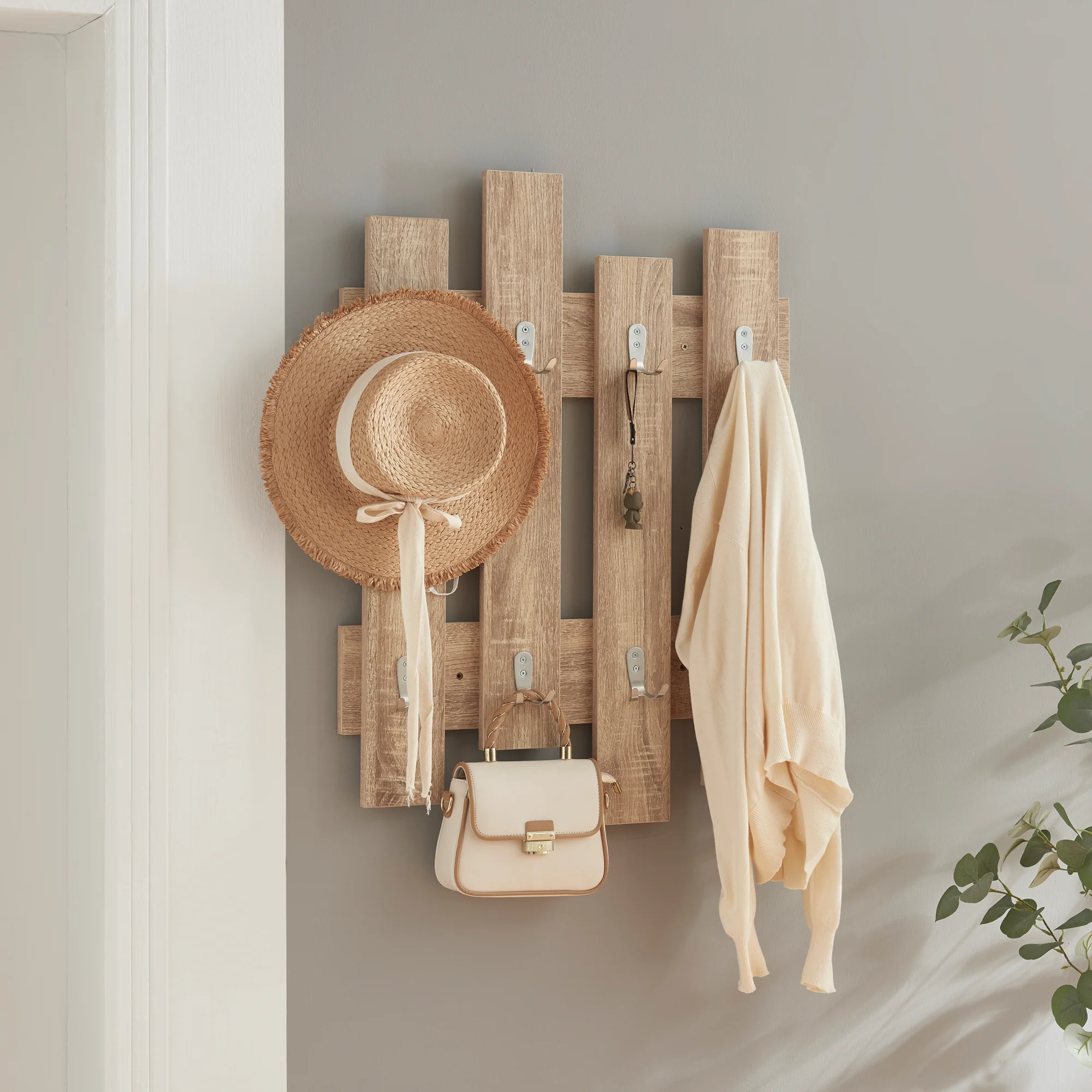 Wandkapstok Raseborg 80x60x3 cm [en.casa] - Image 2