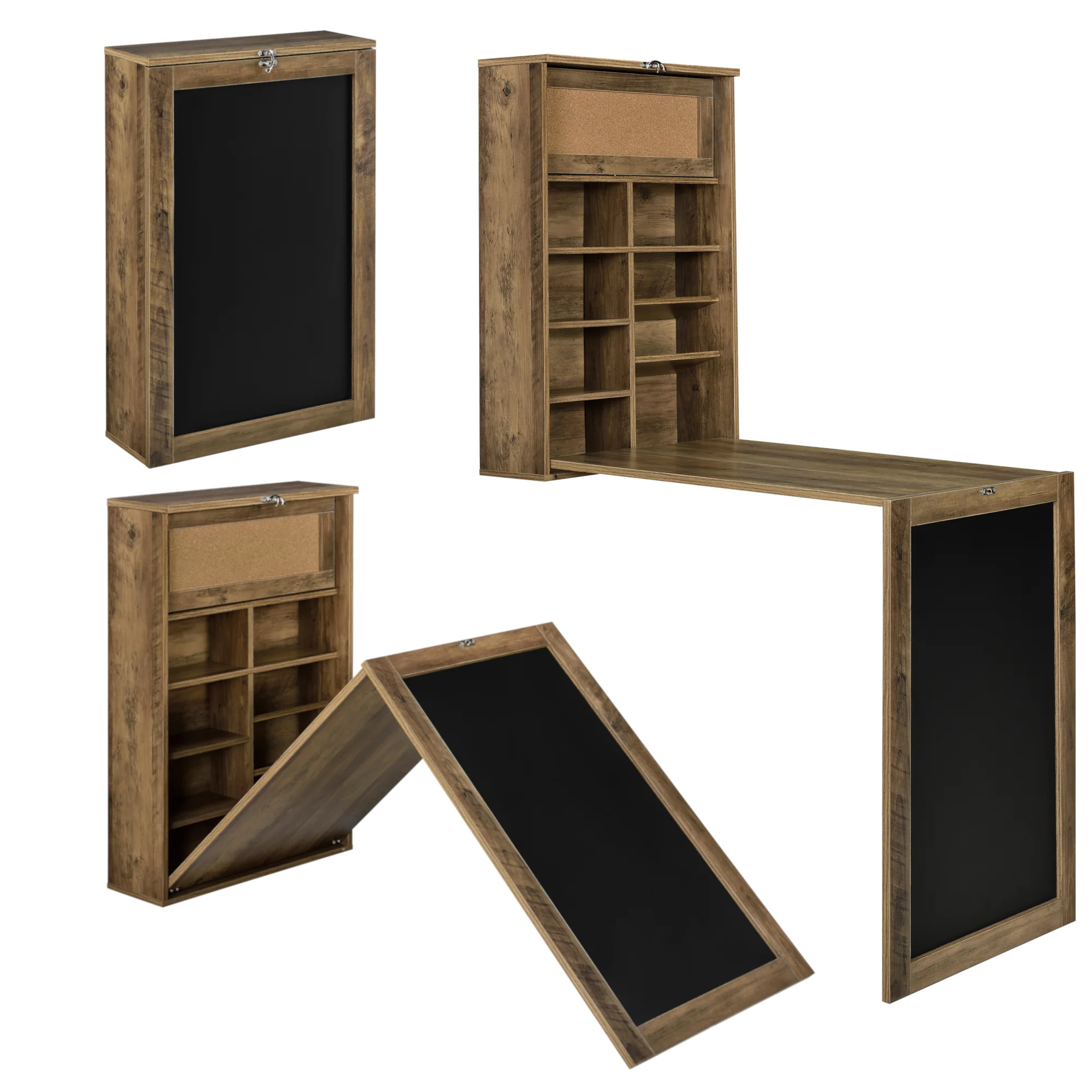 Klaptafel voor wandmontage met krijtbord - verschillende kleuren - Image 2