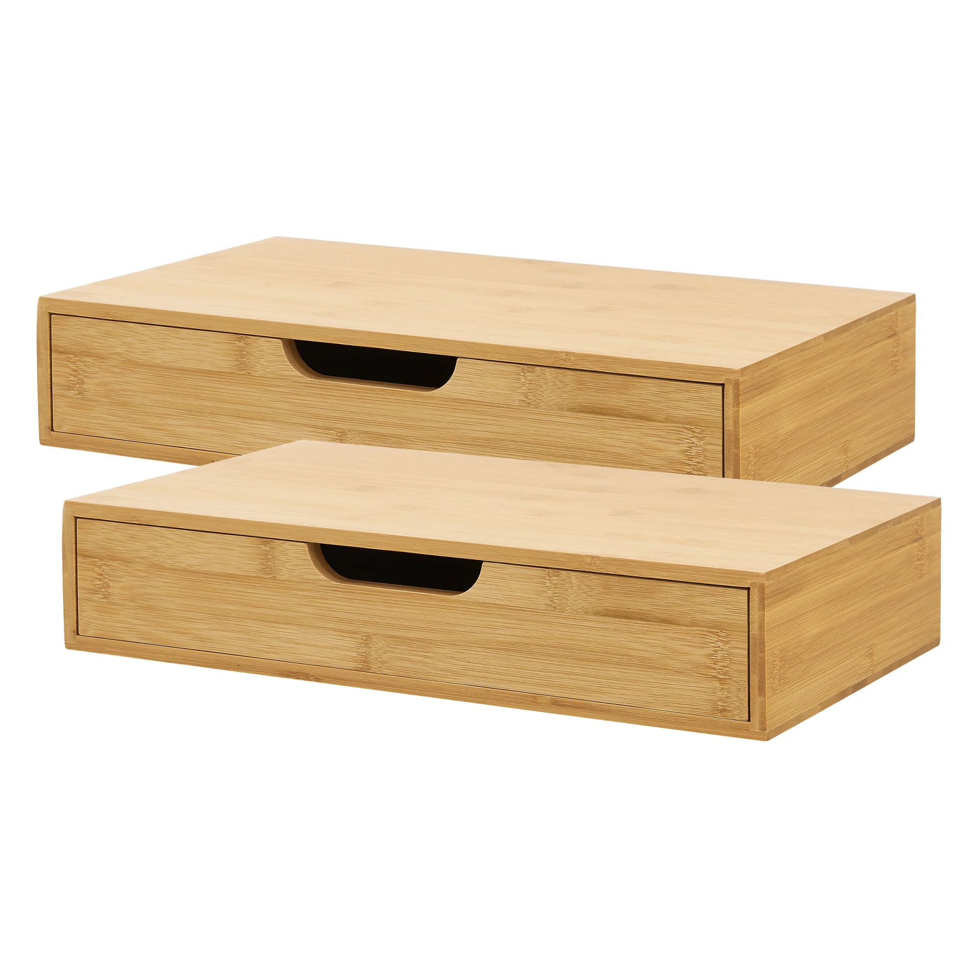 Wandplank met lade Bokn bamboe 40x24x8 cm [en.casa] - Image 2