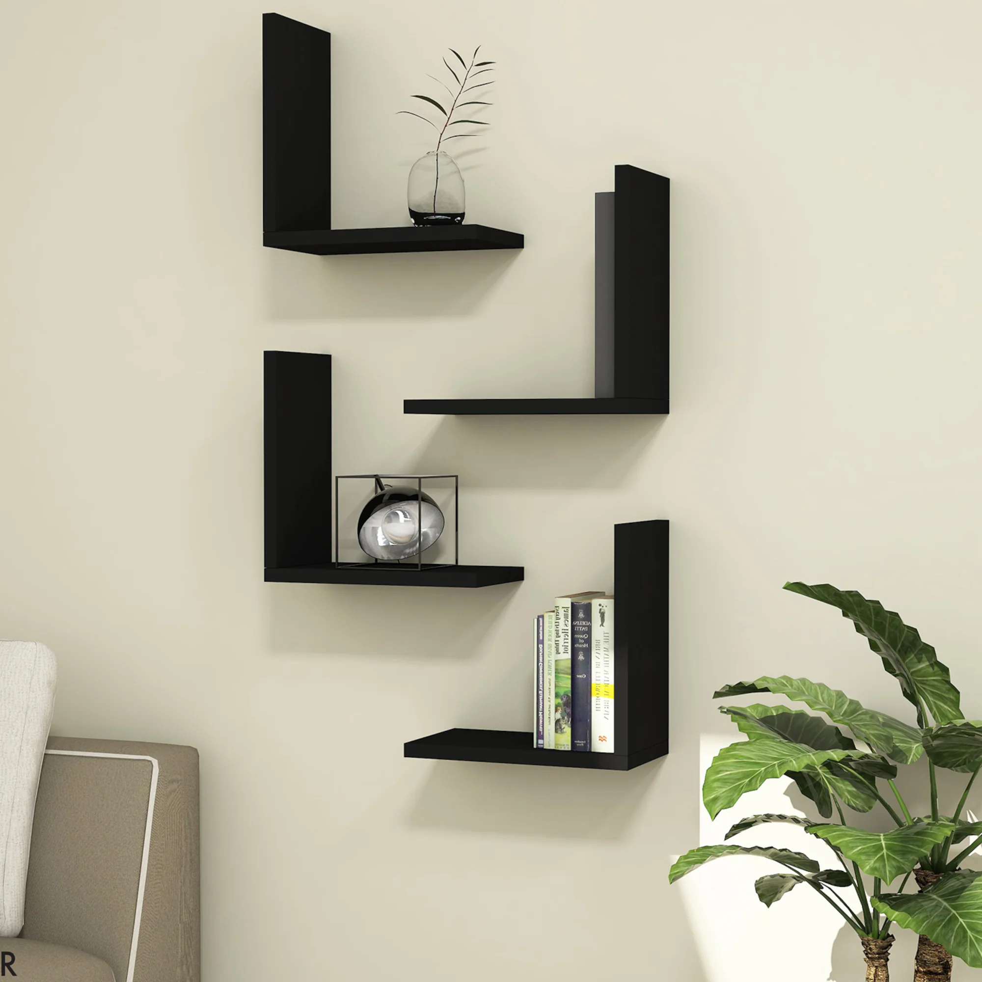 [en.casa] Wandplank set van 4 Broby - 3 varianten - Image 2