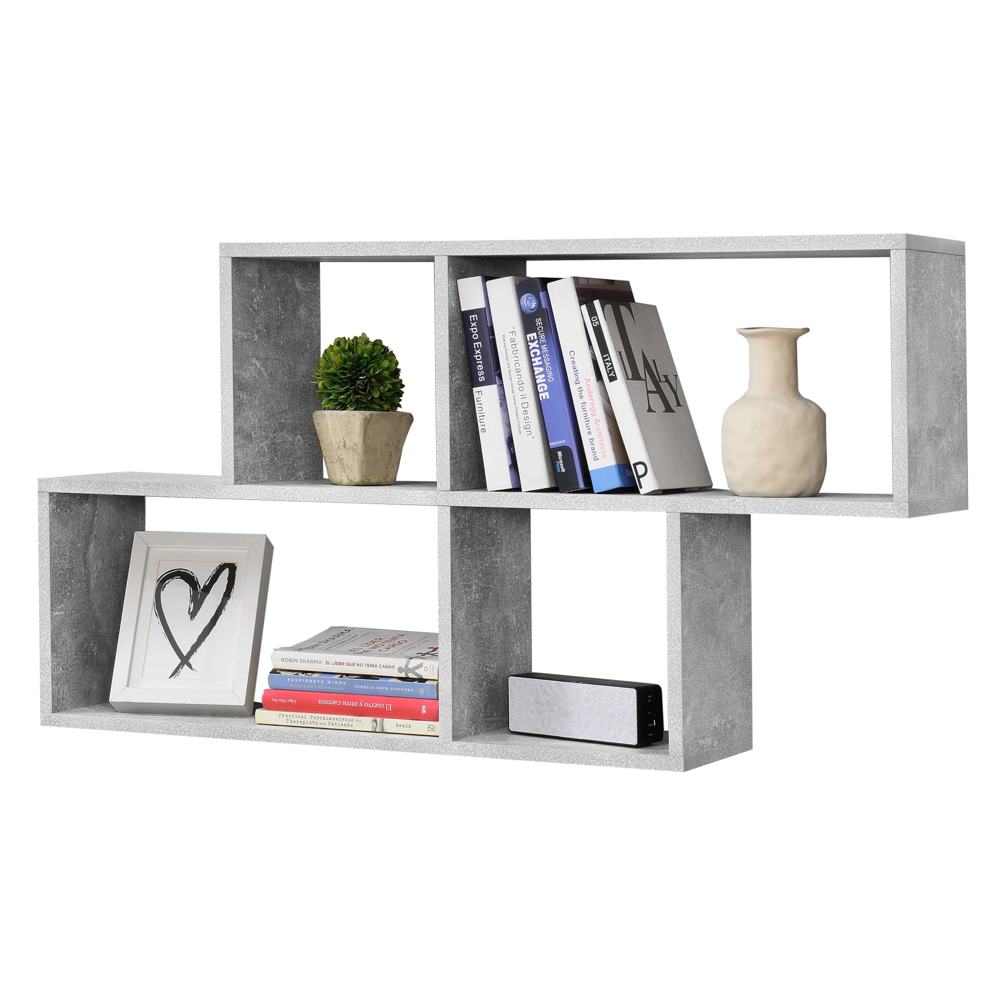 Wandplank Bryne met 4 vakken 100x19,5x53 cm - 3 varianten - Image 4