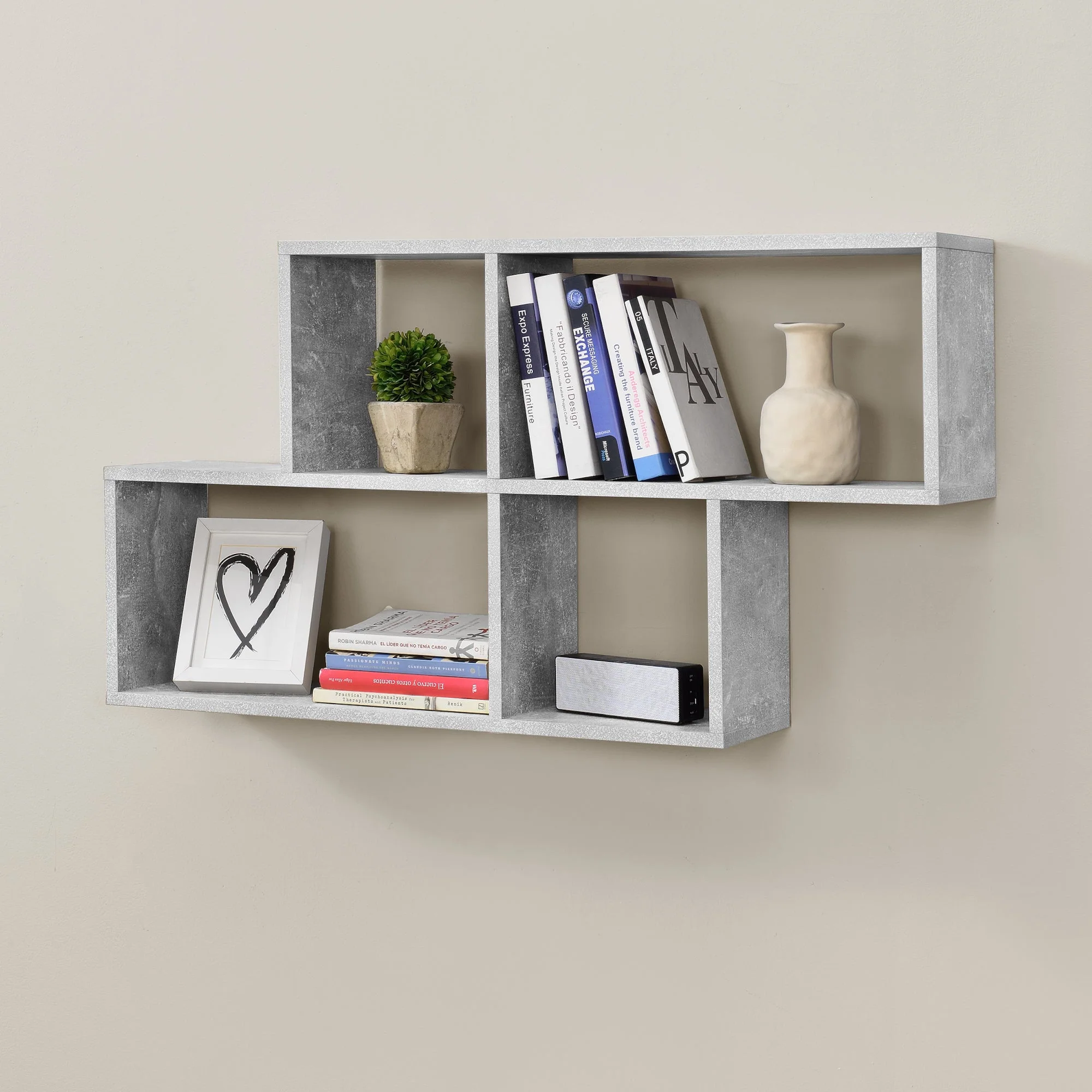Wandplank Bryne met 4 vakken 100x19,5x53 cm - 3 varianten - Image 7