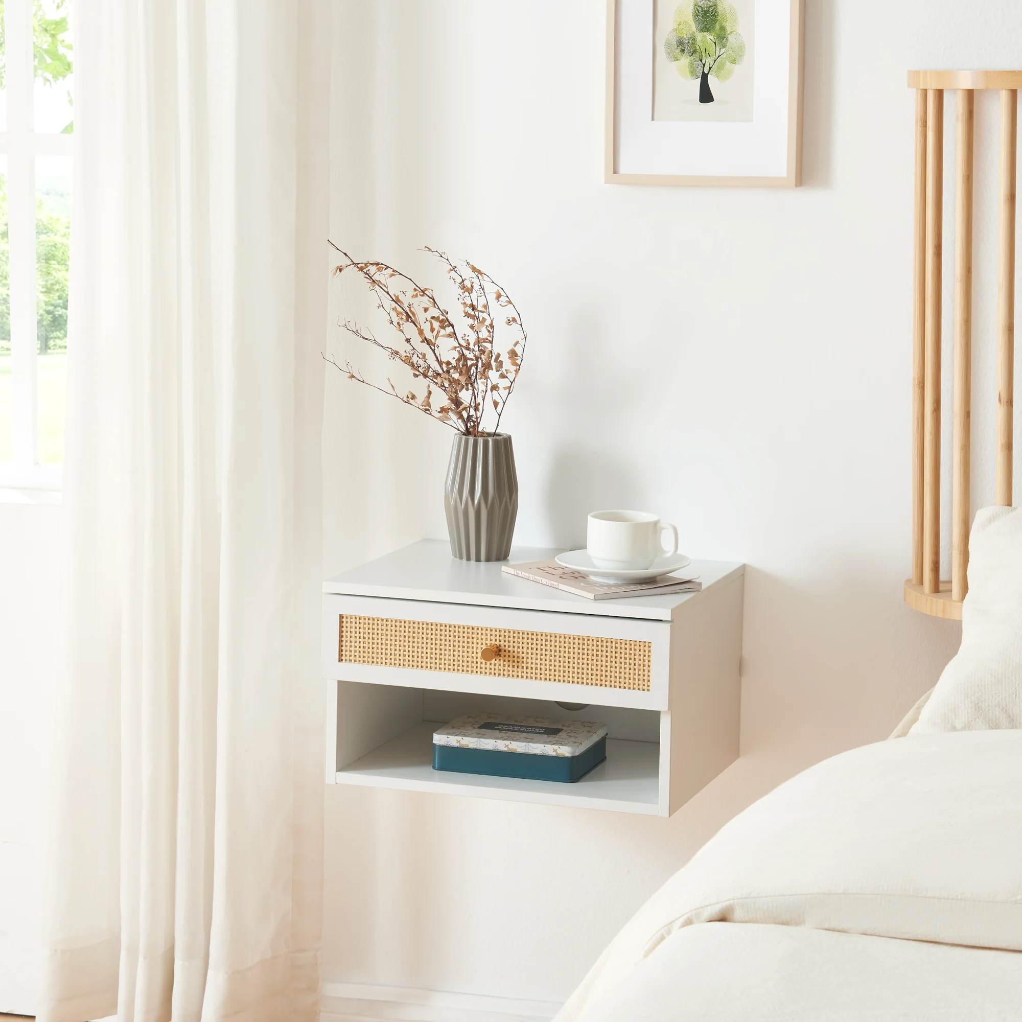 Wandrek Eiker met lade 40x31,5x23 cm [en.casa] - Image 2