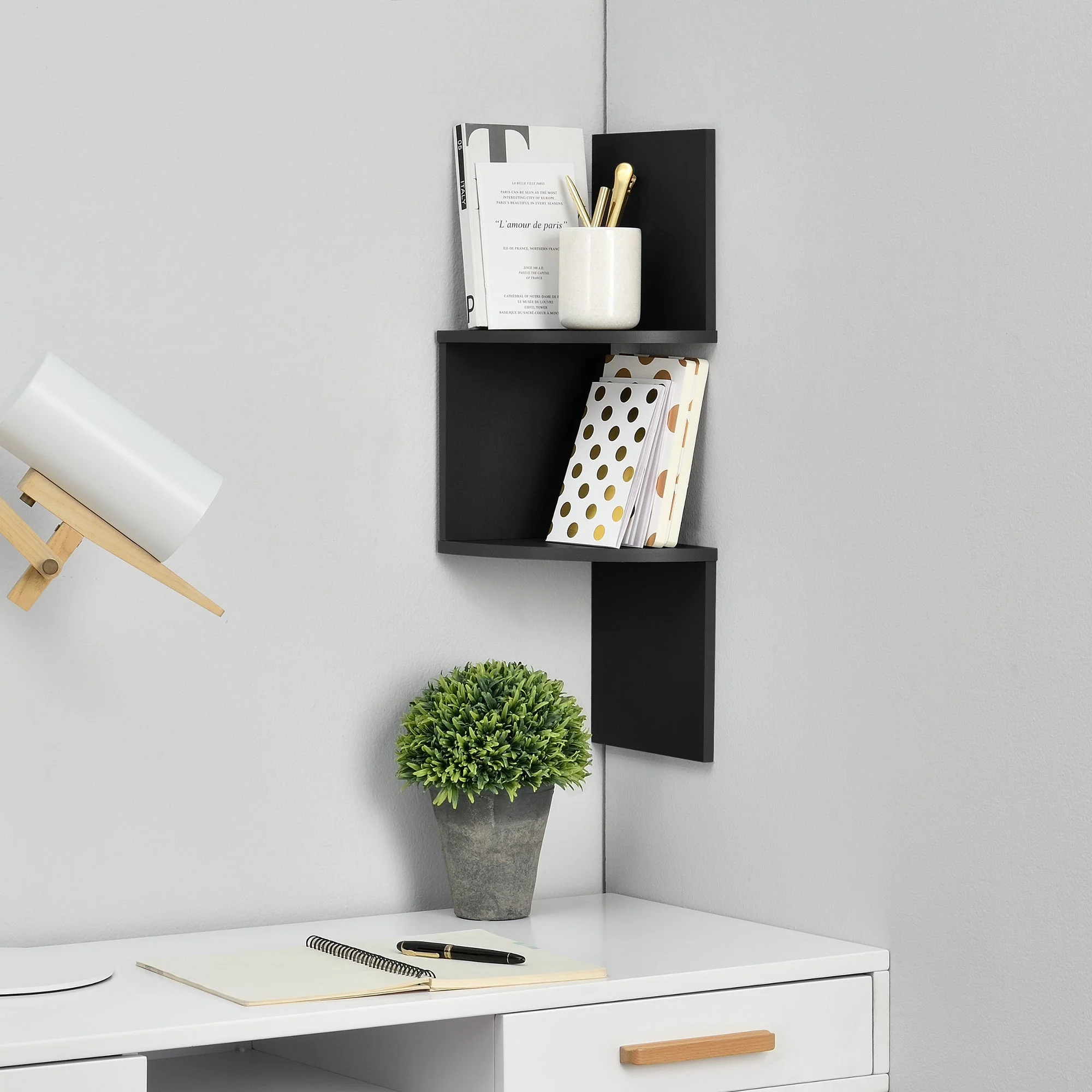 [en.casa]® Design wandplank - wandkast - verschillende modellen - Image 111