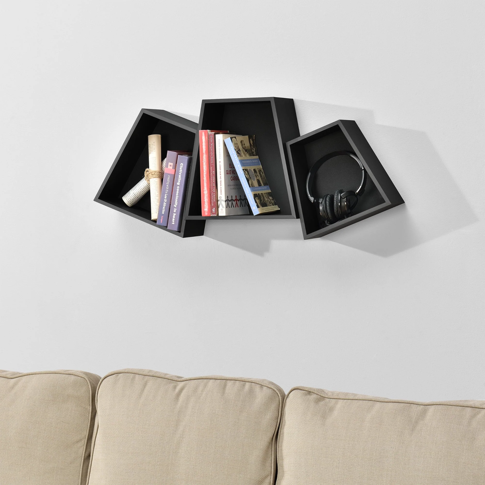 [en.casa]® Design wandplank - wandkast - verschillende modellen - Image 114