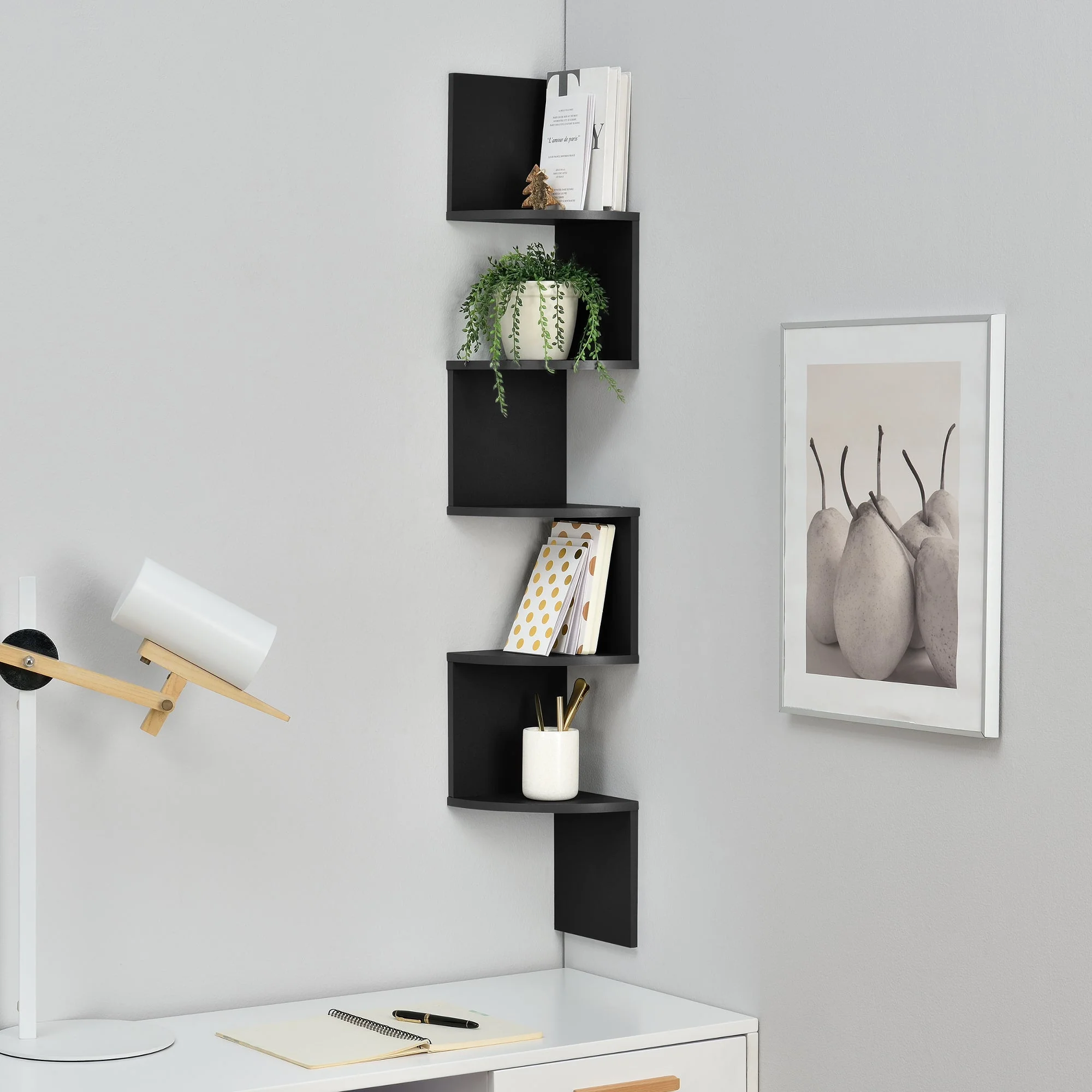 [en.casa]® Design wandplank - wandkast - verschillende modellen - Image 115